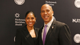 Senator Cory Booker and Alexis Lewis attend the 2025 New Jersey Hall Of Fame Induction Ceremony at American Dream on Nov. 21, 2025 in East Rutherford, New Jersey.