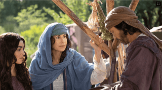 Hagar, Sarah and Abraham in Fox's <i>The Faithful: Women of the Bible.</i>