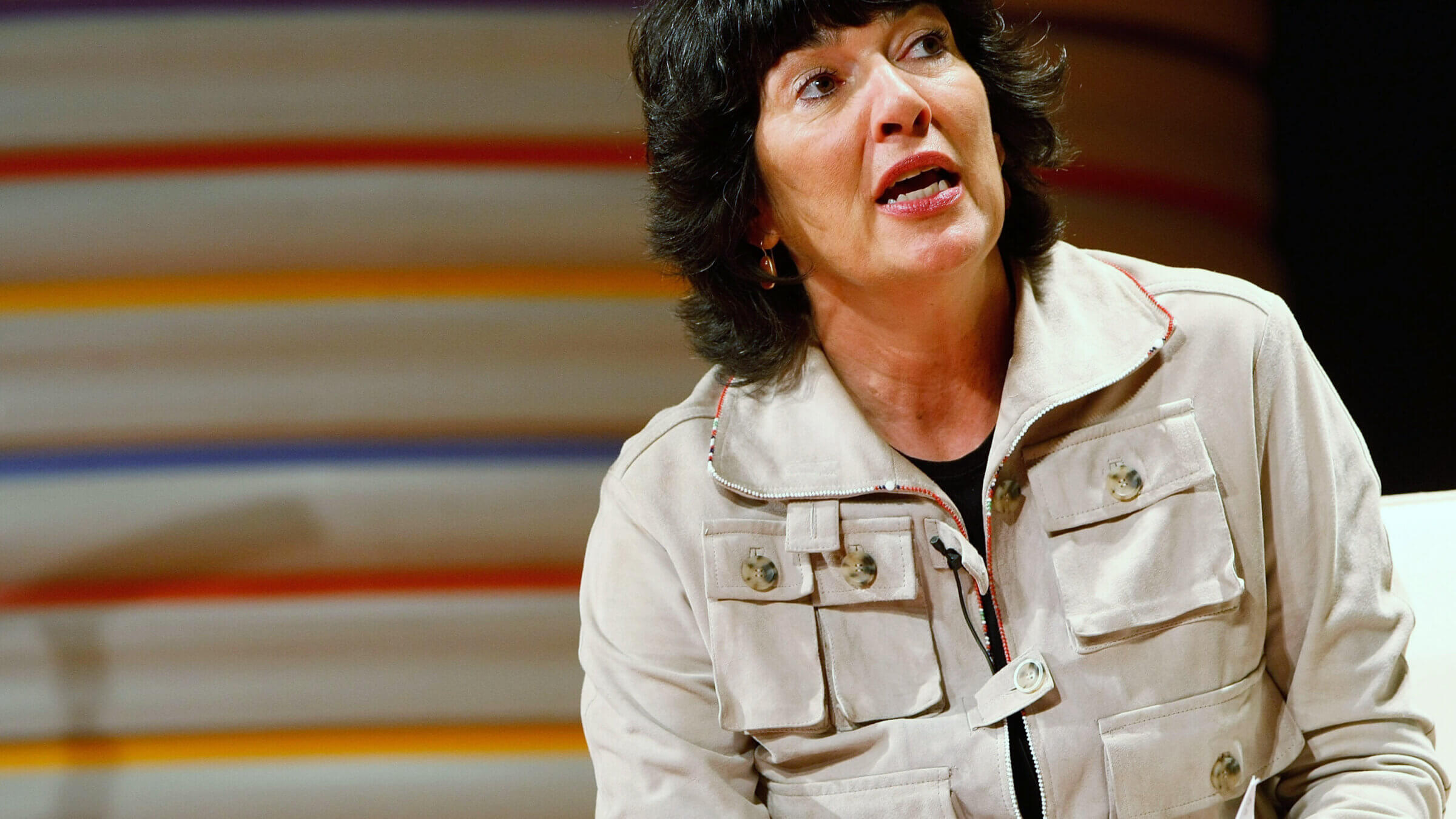LONG BEACH, CA - OCTOBER 22:  Reporter Christiane Amanpour speaks at the 2008 Women's Conference at the Long Beach Convention Center on October 22, 2008 in Long Beach, California.  (Photo by Michael Buckner/Getty Images)