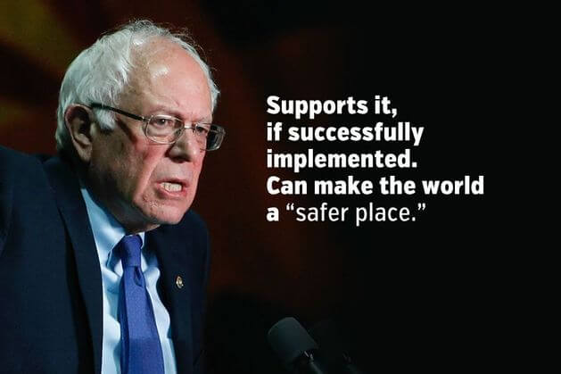 Supports it, if successfully implemented. Can make the world a "safer place."