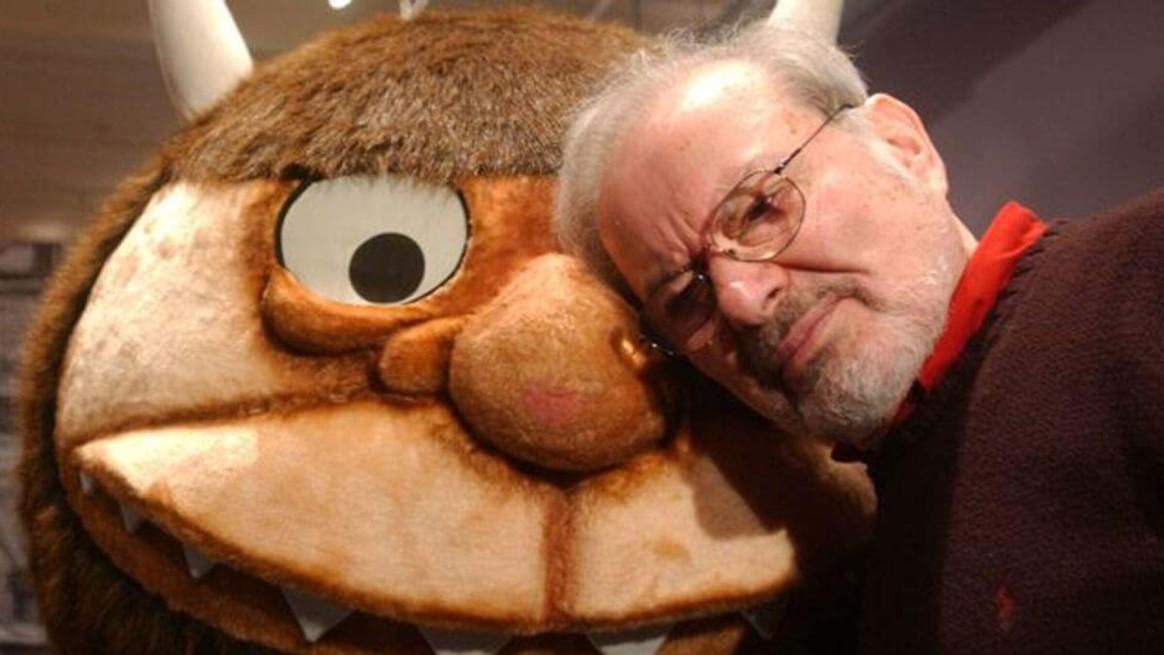 Maurice Sendak with a creature from <i>Where the Wild Things Are<i />.