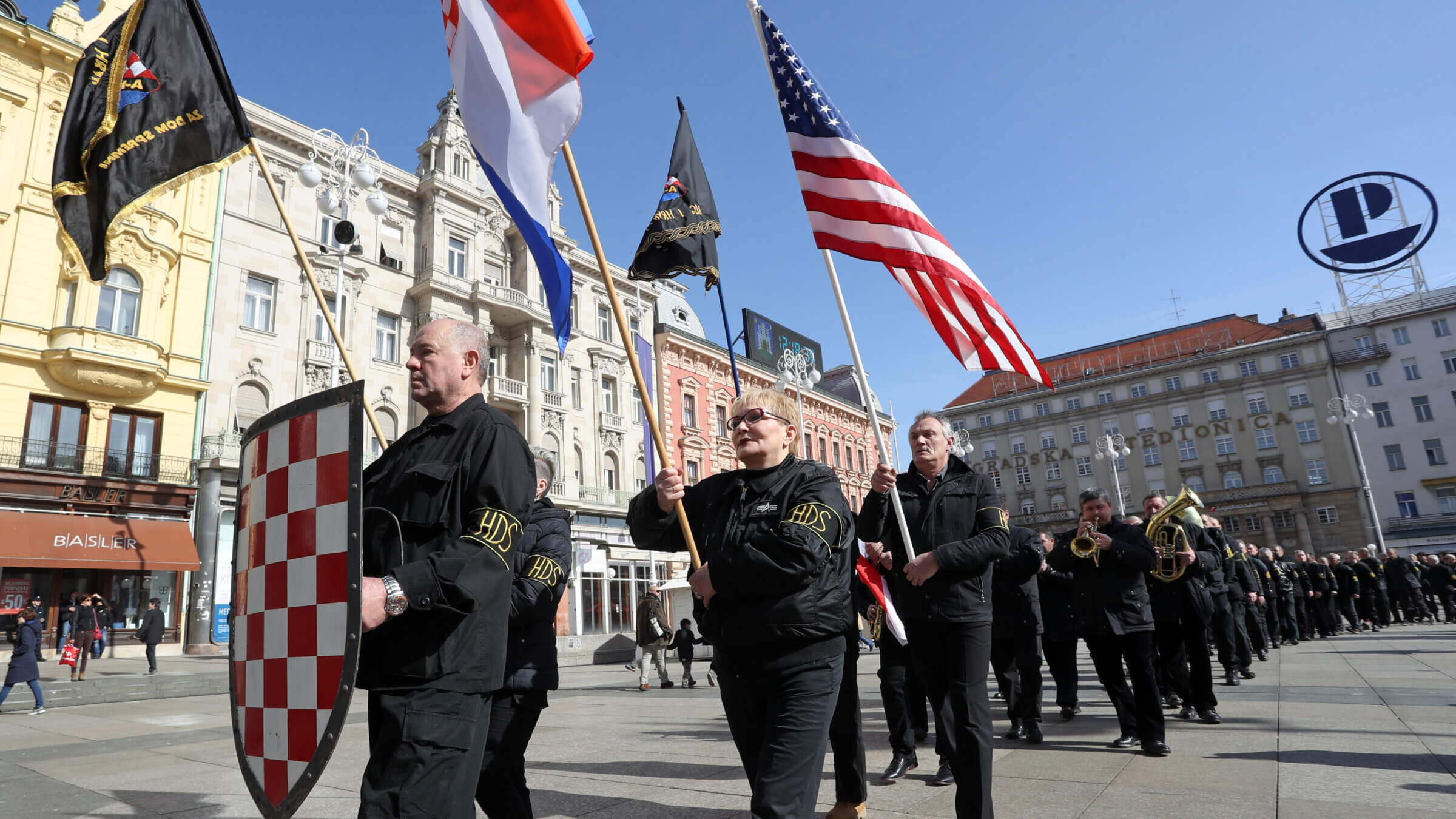 Far-right march with Ustasha symbols, Zagreb, February 26, 2017 (Stringer/AFP via Getty Images). 