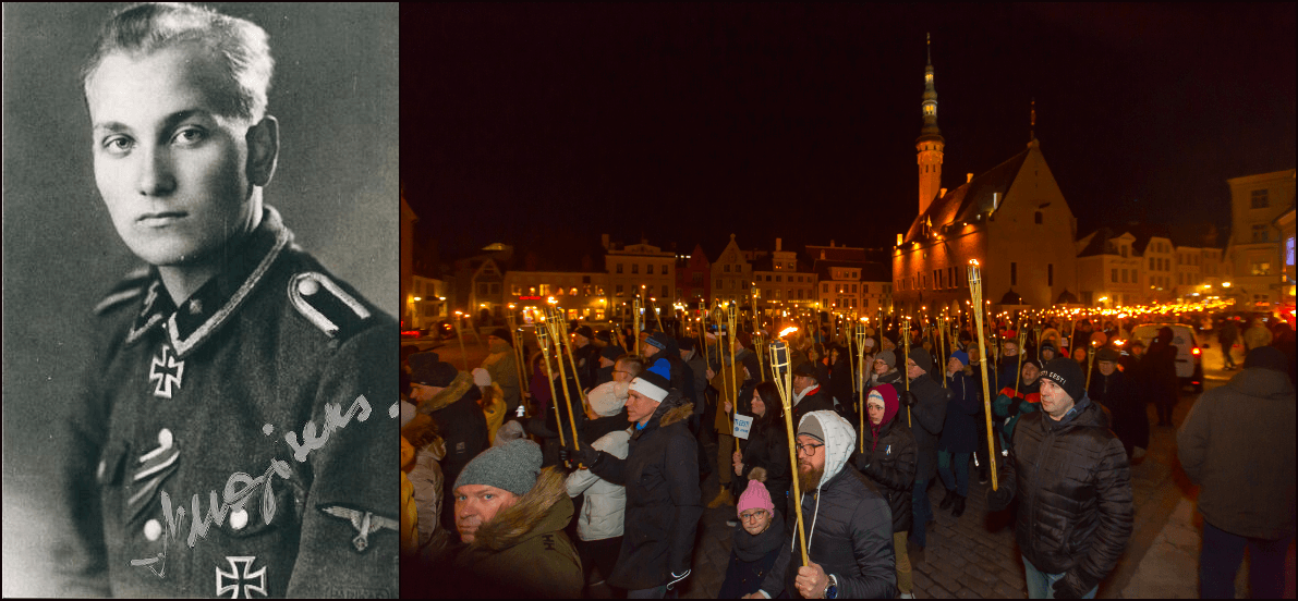  torchlight march organized by the Conservative People Party of Estonia, Tallinn, February 24, 2020