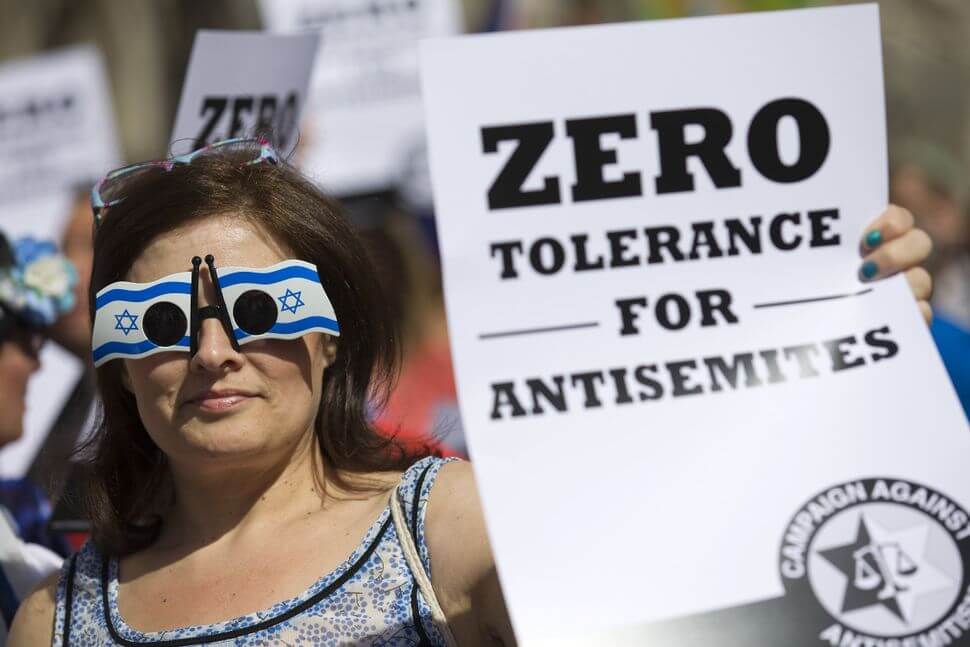 Demonstration against antisemitism in Britain.
