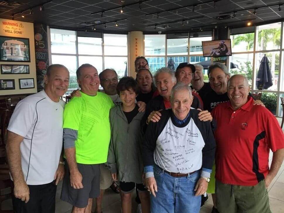 Arnold “Arnie” Notkin at a reunion with his former charges in 2015.
