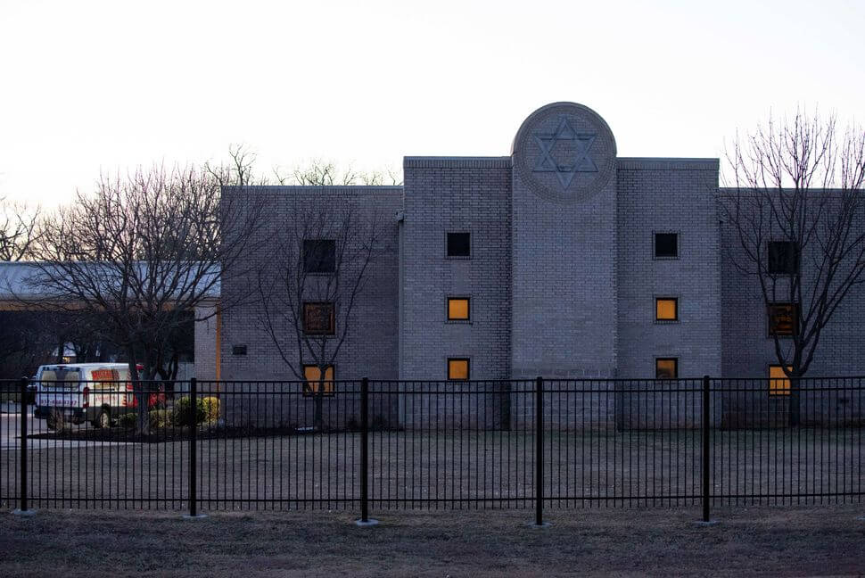 Congregation Beth Israel synagogue in Colleyville, Texas. A 44-year-old British national over the weekend stormed into the synagogue with a gun and held four people hostage for more than 10 hours.