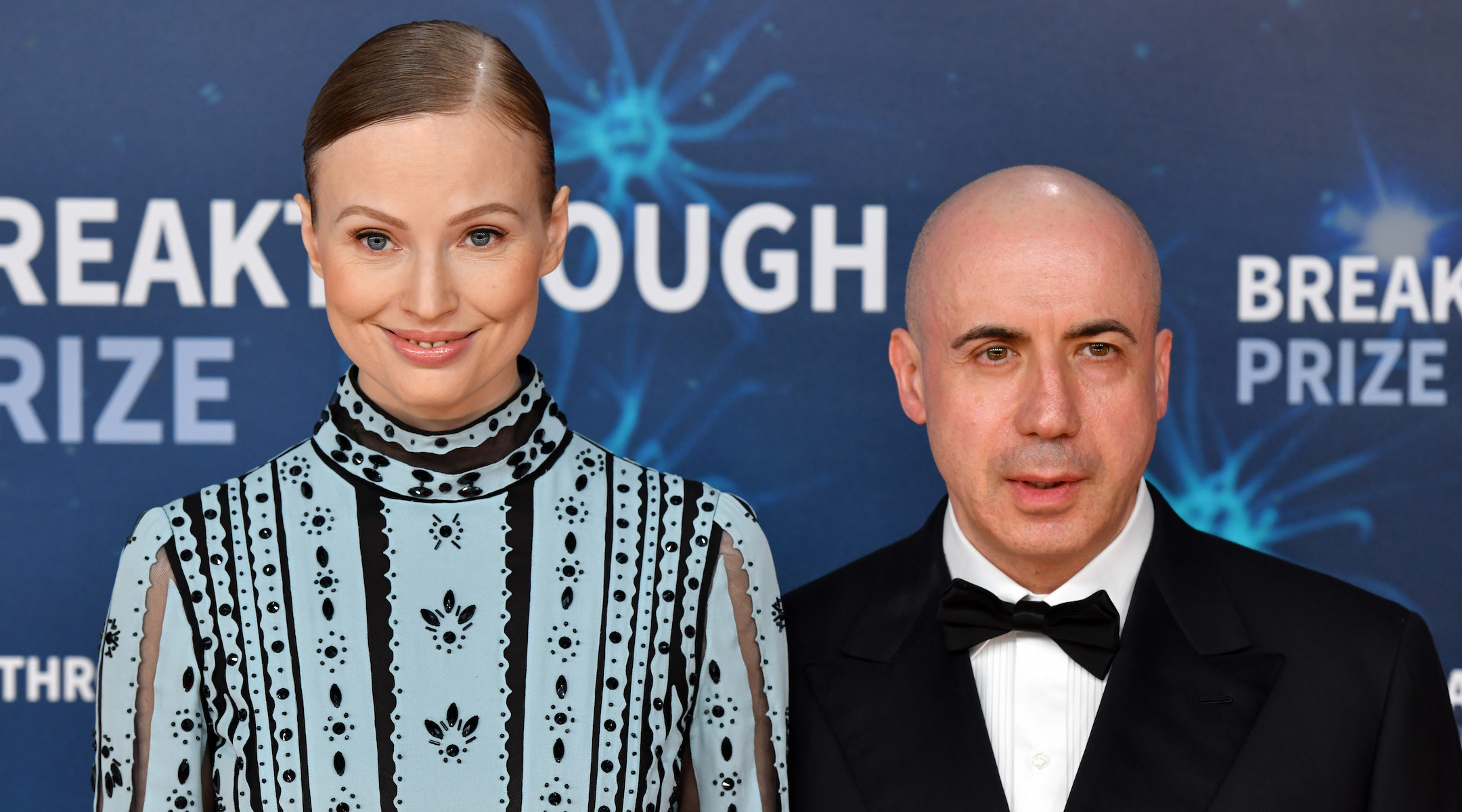 Julia Milner and Yuri Milner attend the 2020 Breakthrough Prize Red Carpet at NASA Ames Research Center in Mountain View, California, Nov. 3, 2019. (Ian Tuttle/Getty Images for Breakthrough Prize)