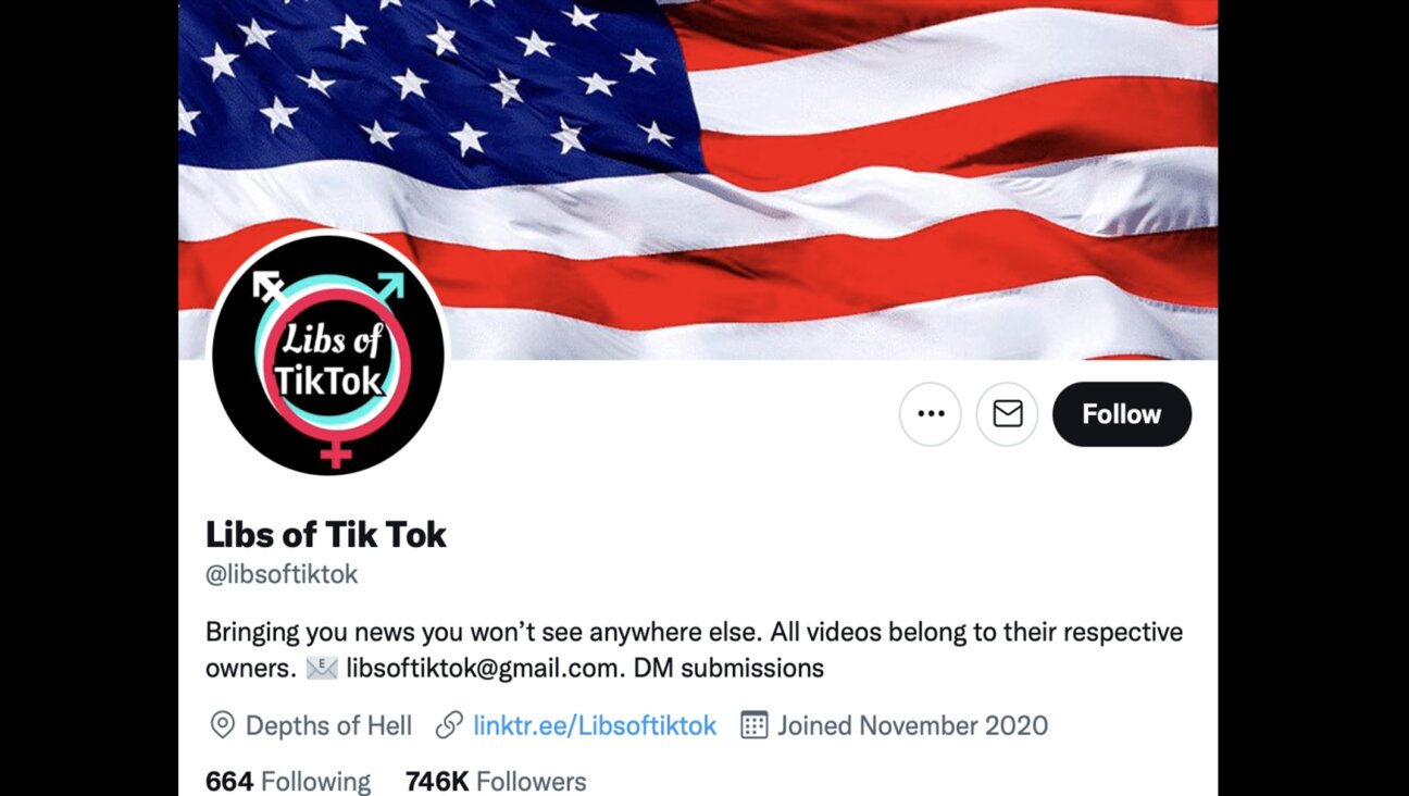 The Twitter feed of Libs of TikTok, an account run by an Orthodox Jew that targets teachers who teach children about sexuality and gender identity.