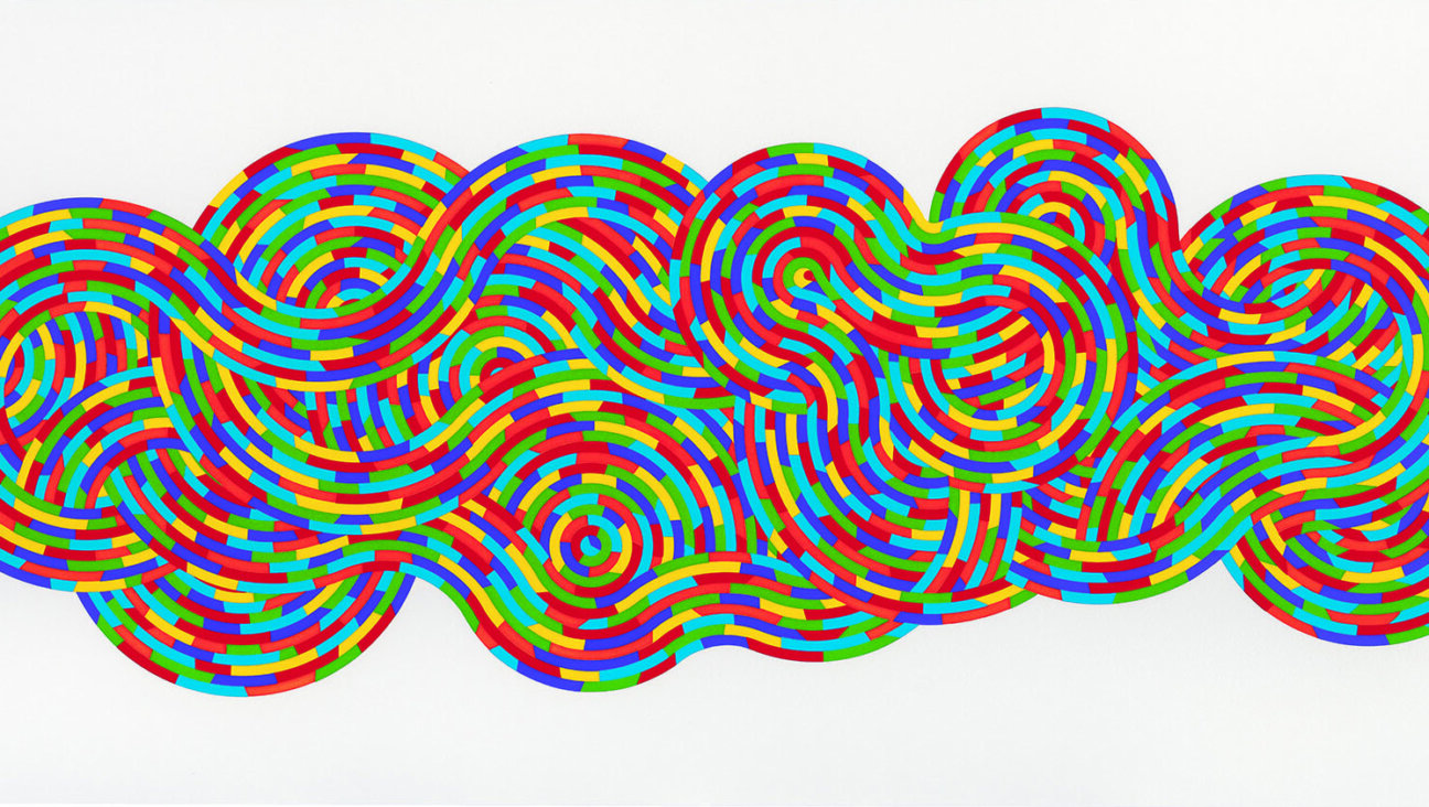 Sol LeWitt's 'Whirls and Twirls' is on display as part of ''Strict Beauty: Sol LeWitt Prints,' the most comprehensive exhibit to date of LeWitt's work.