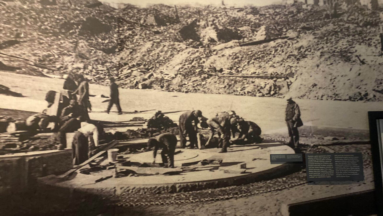 The Warsaw Ghetto Survivor’s Memorial under construction