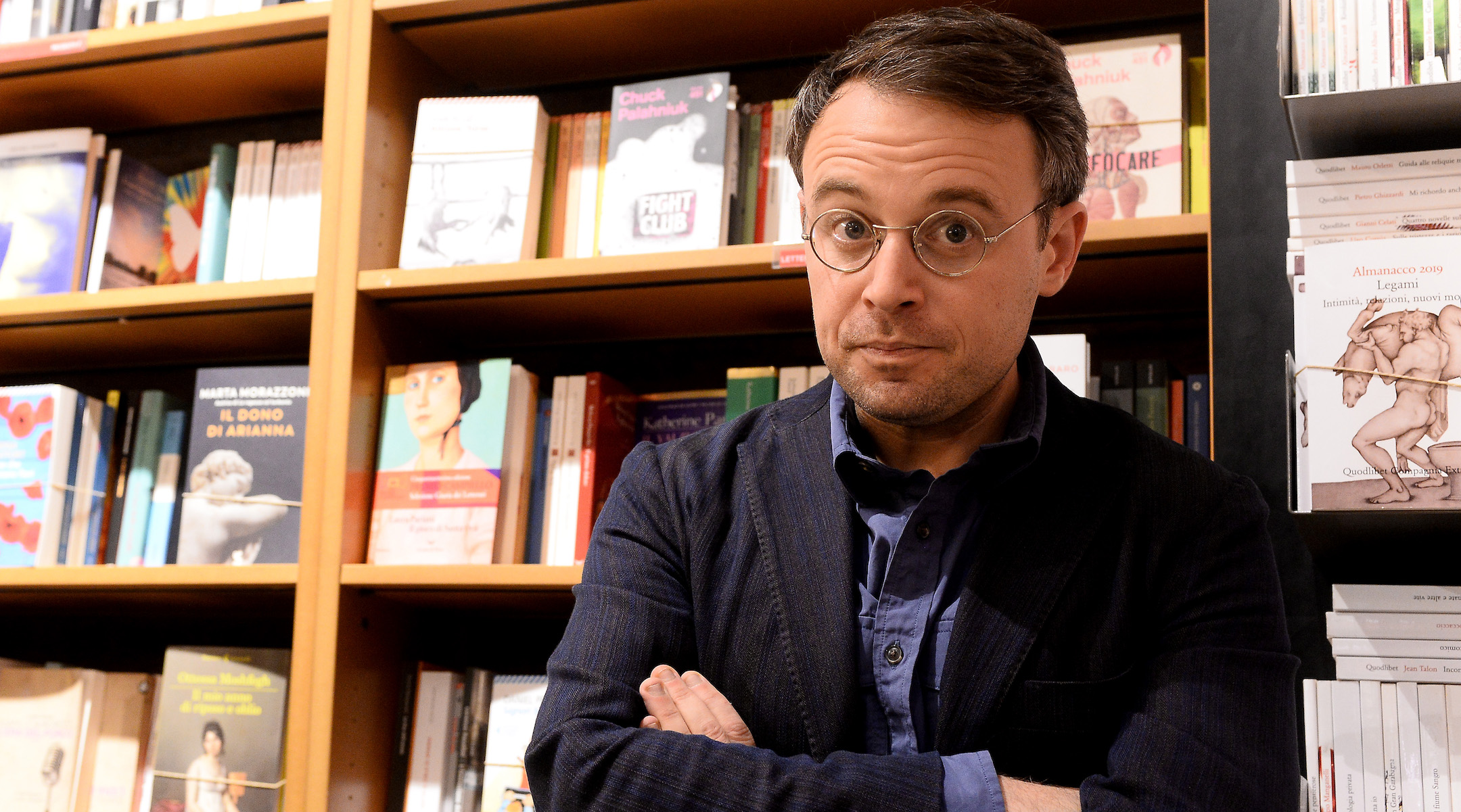 American author Joshua Cohen is seen at the Coop Ambasciatori bookshop in Bologna, Italy, September 5, 2019. (Roberto Serra–Iguana Press/Getty Images)