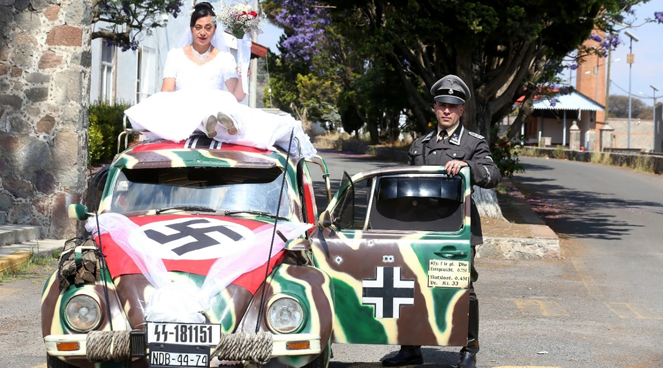 Fernando and Josefina married in a Nazi-themed wedding in Tlaxcala, Mexico, April 29, 2022. (Jorge Carballo)