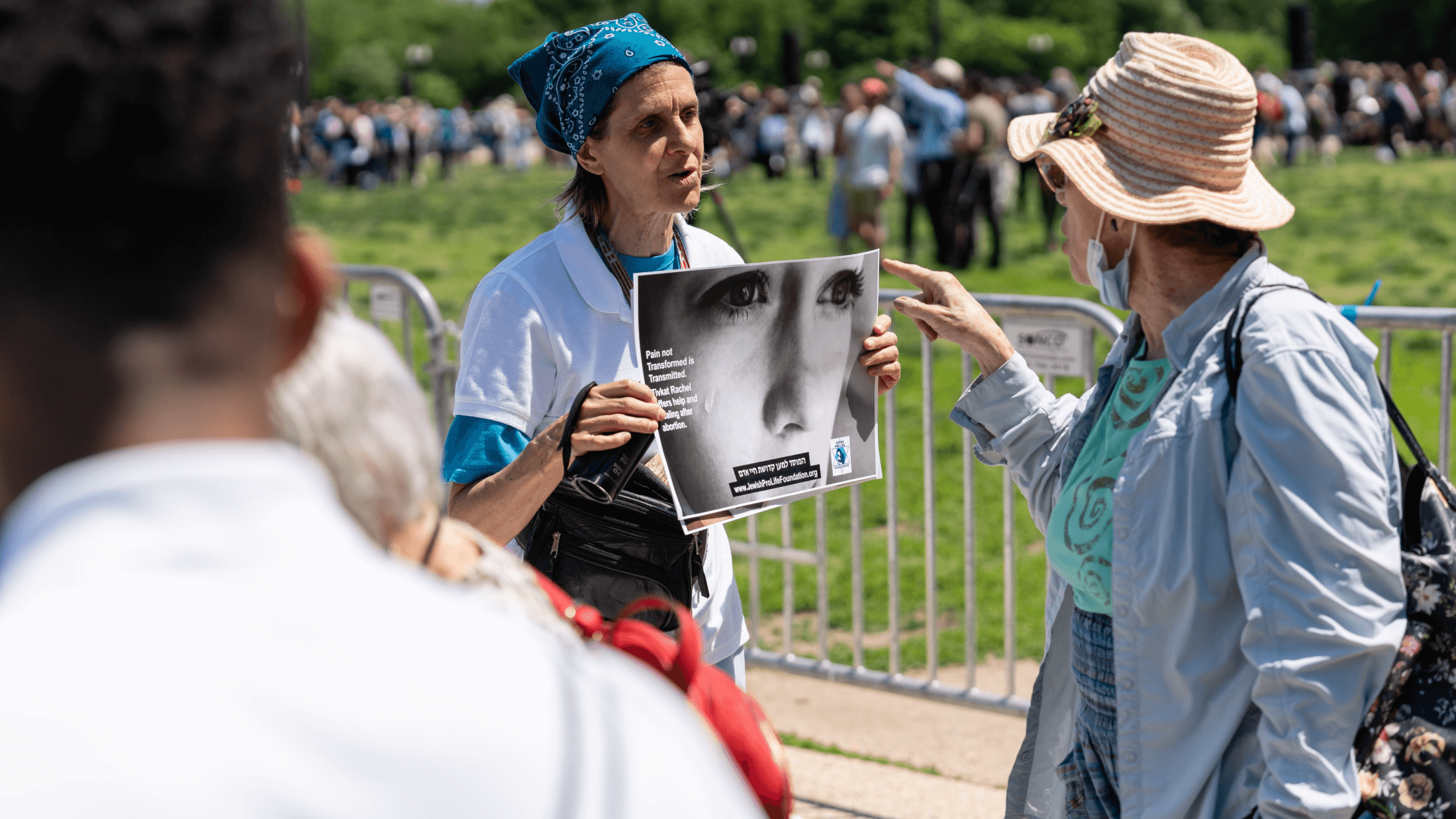 Cecily Routman, the head of the Jewish Pro-Life Foundation, at Tuesday’s Jewish Rally for Abortion Justice in Washington, D.C.