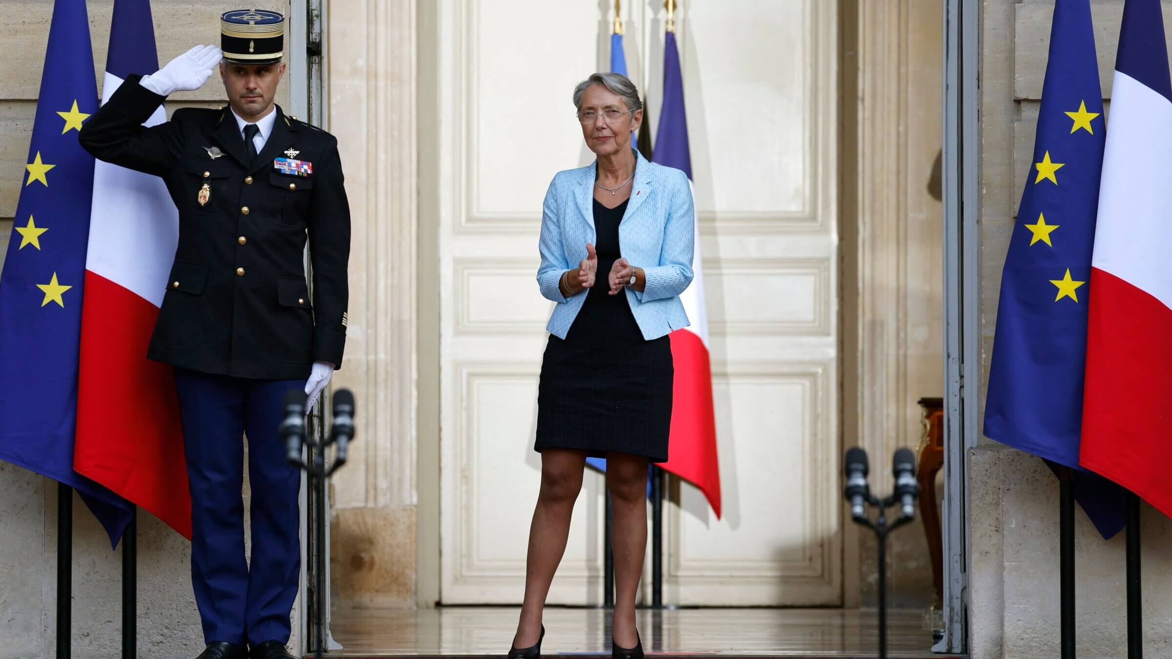 France's newly appointed prime minister, Élisabeth Borne, in Paris on May 16, 2022. 
