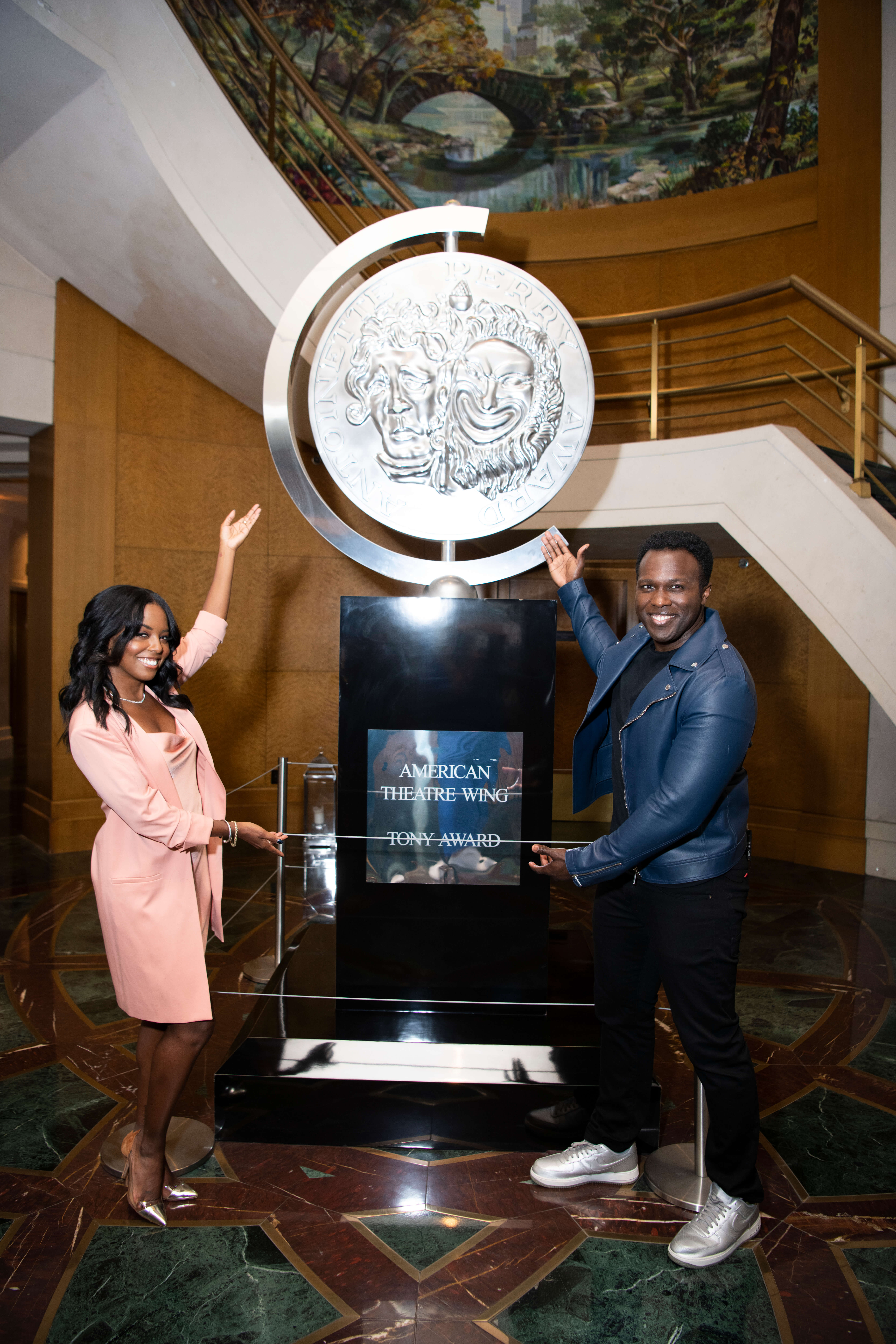 Adrienne Warren and Joshua Henry, who announced the Tony nominees May 9.