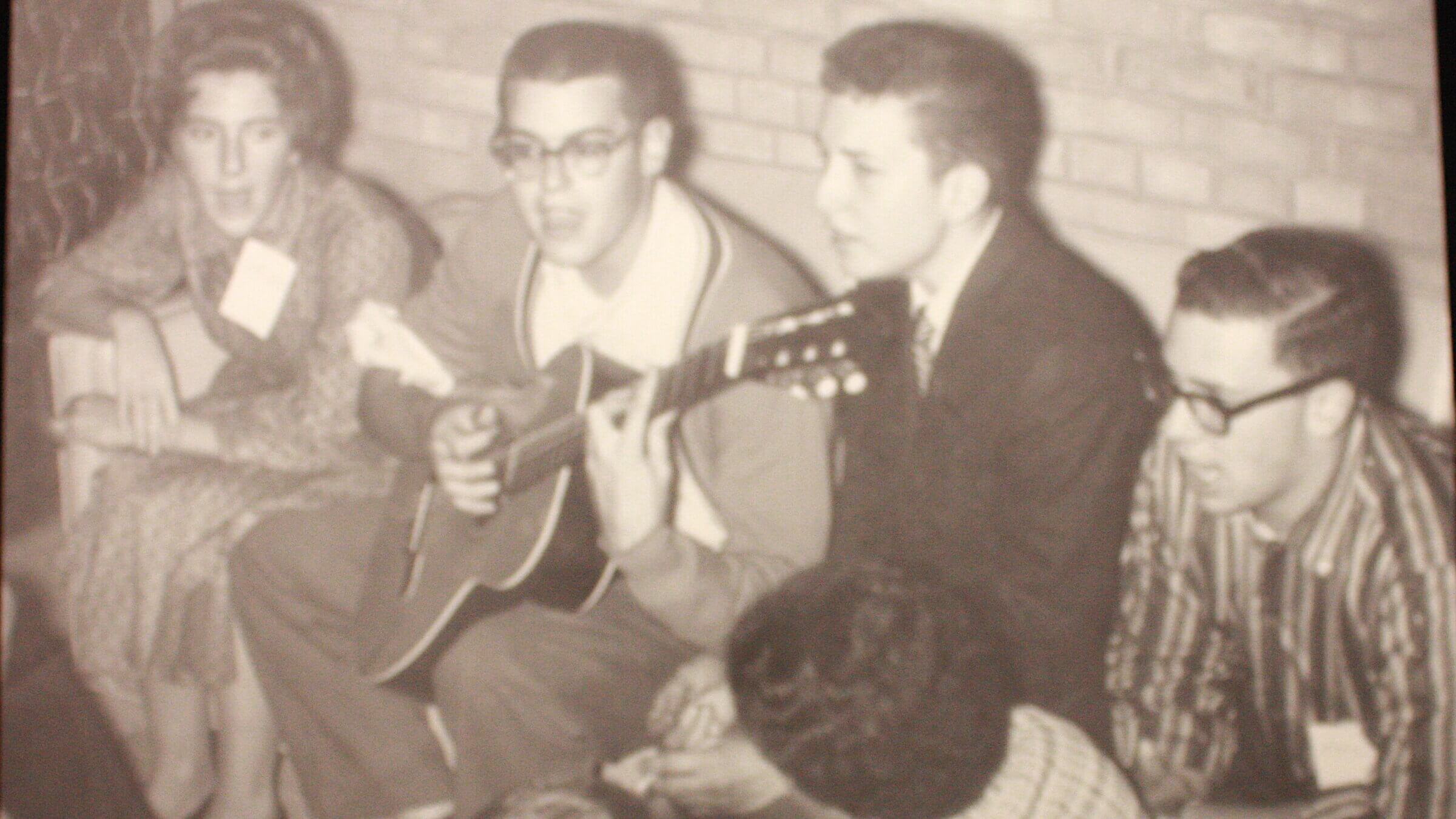 Robert Allen Zimmerman singing folk songs at the University of Minnesota Hillel House 1959
