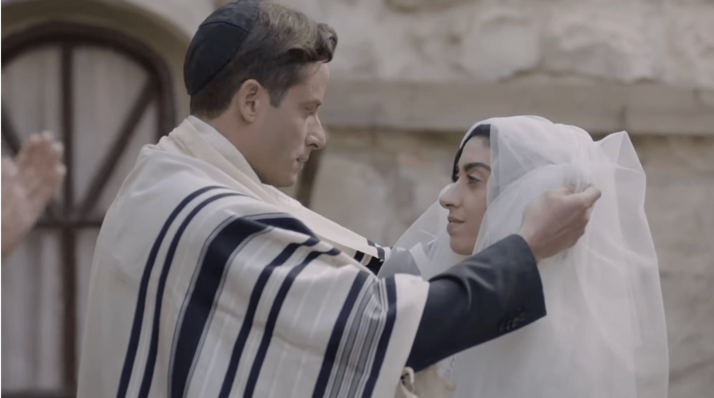 Michael Aloni and Hila Saada as the central, Sephardi couple in "The Beauty Queen of Jerusalem."