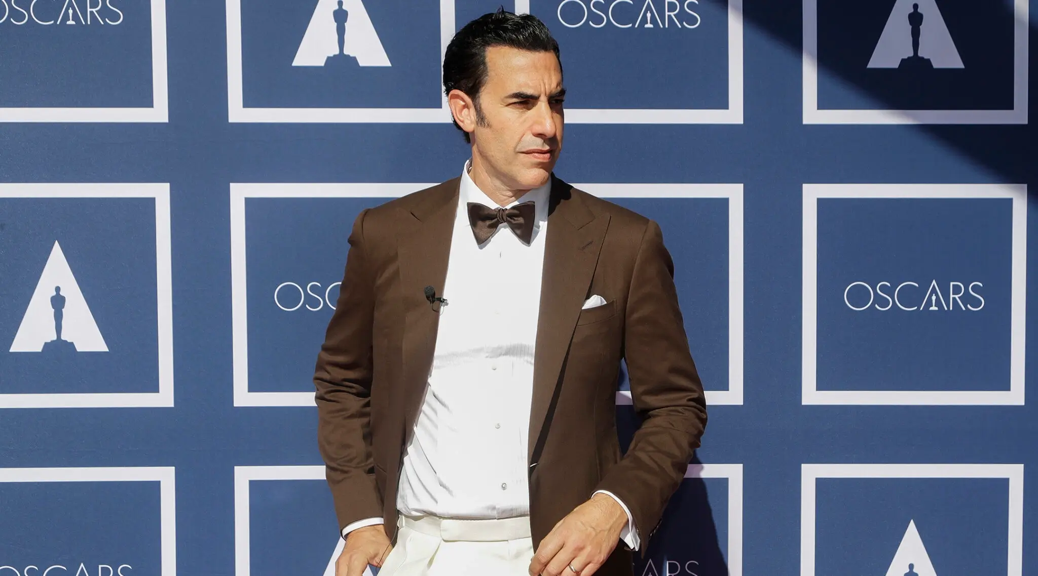 Sacha Baron Cohen attends a screening of the Oscars in Sydney, April 26, 2021. 