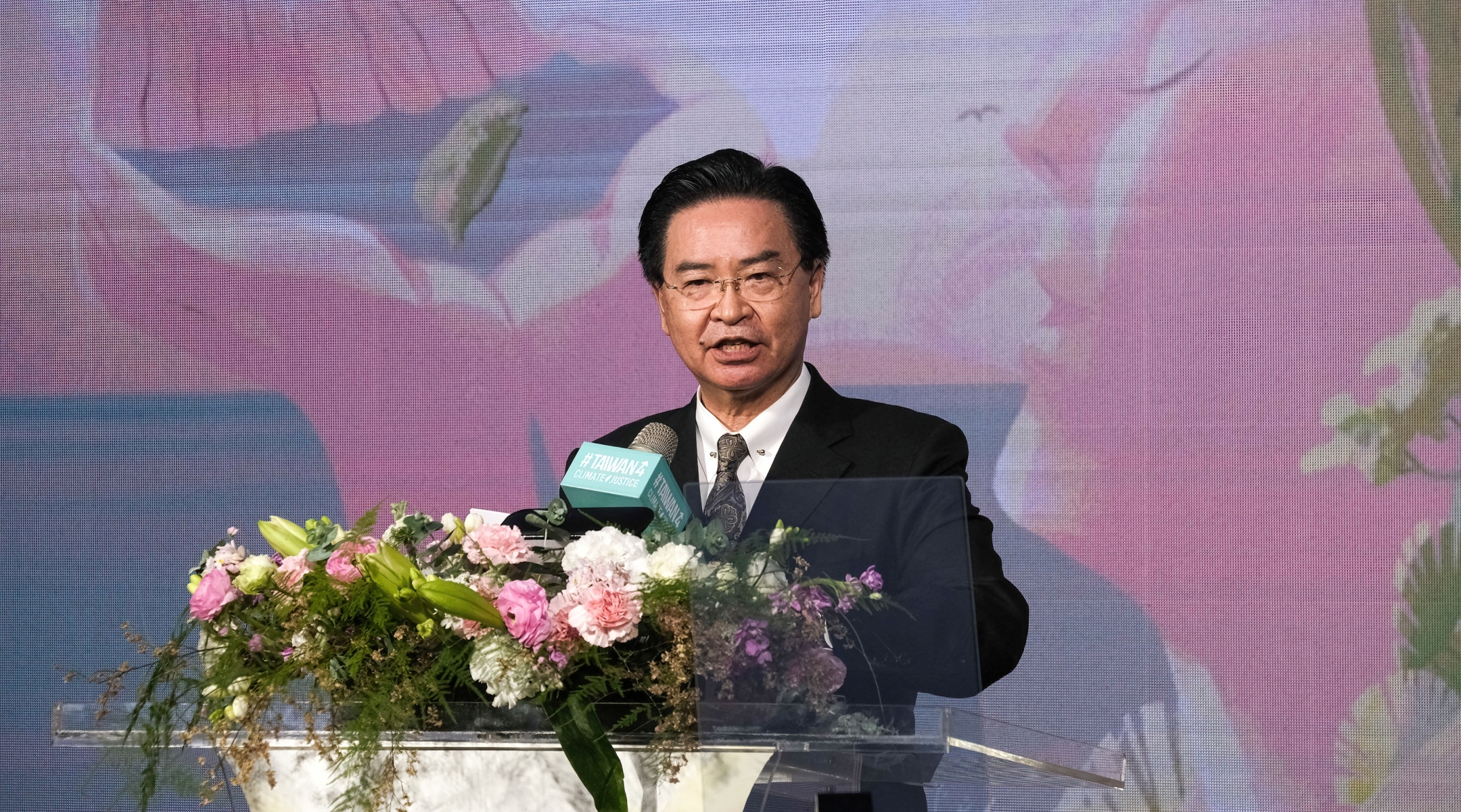 Taiwanese Foreign minister Joseph Wu gives a speech in Taipei, March 8, 2022. (Walid Berrazeg/SOPA Images/LightRocket via Getty Images)
