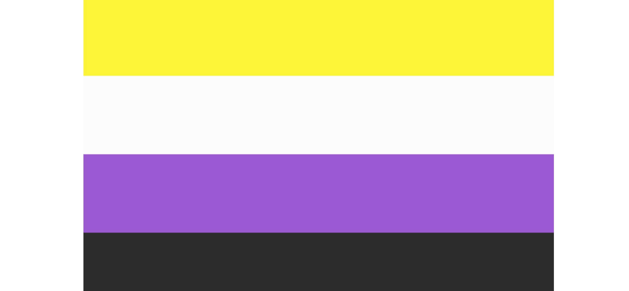 Horizontal yellow, white, purple, and black stripes