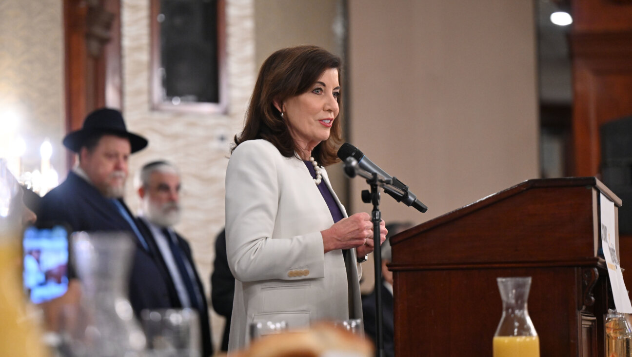 Gov. Kathy Hochul delivers remarks at the Crown Heights Jewish Community Council Women’s Brunch on May 29, 2022