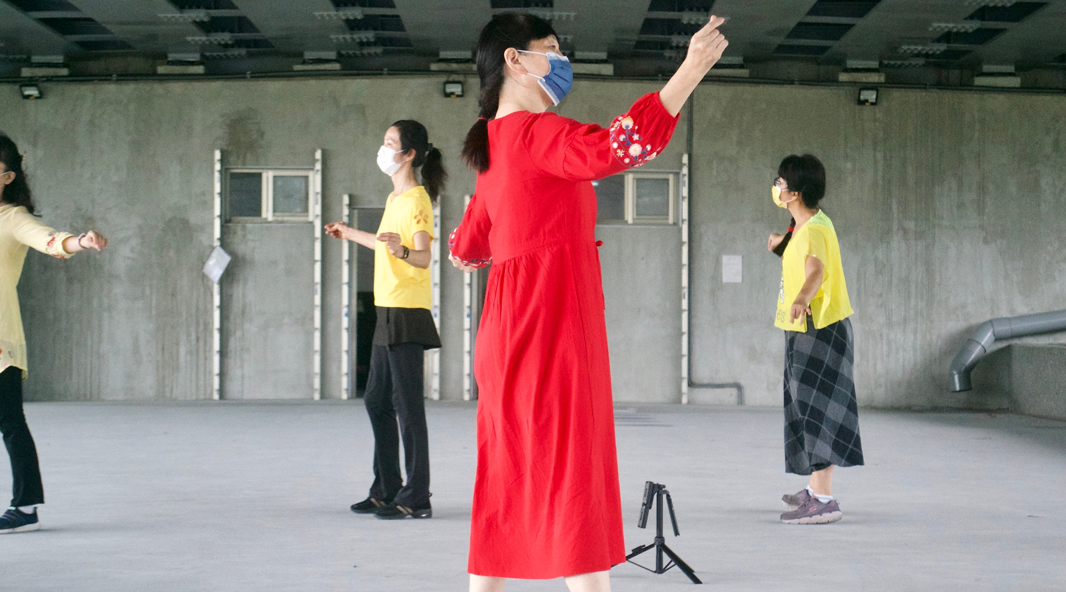 A Taiwanese dance teacher practices Israeli folk dance in Yilan, Taiwan.