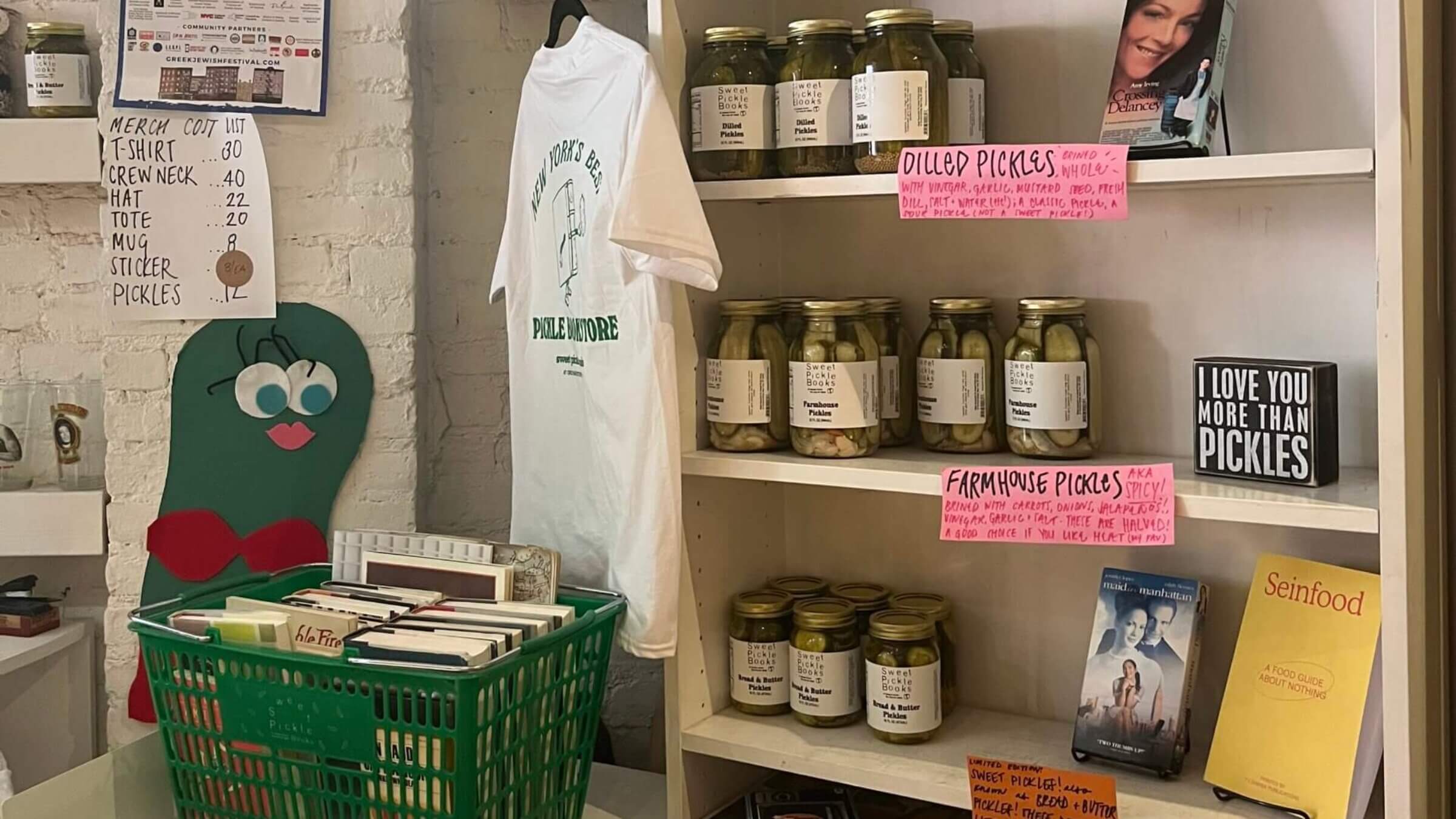 At this bookstore, customers exchange tchotchkes for pickles