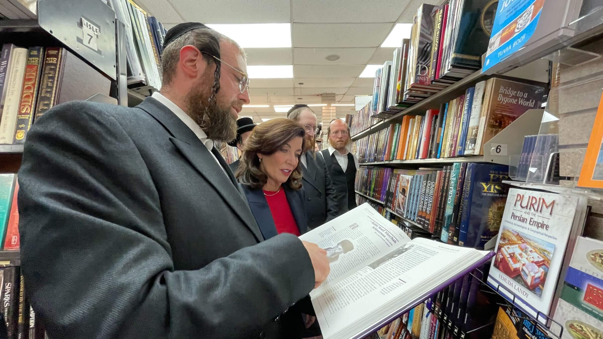 Gov. Kathy visits a local Judaica and bookstore in Borough Park, Eichler's, on June 19, 2022