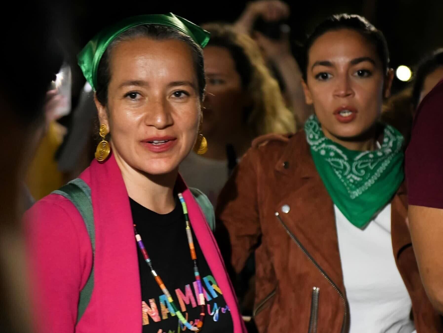 Ana Maria Archila at a NYC rally protesting the Supreme Court's abortion ruling on June 25, 2022