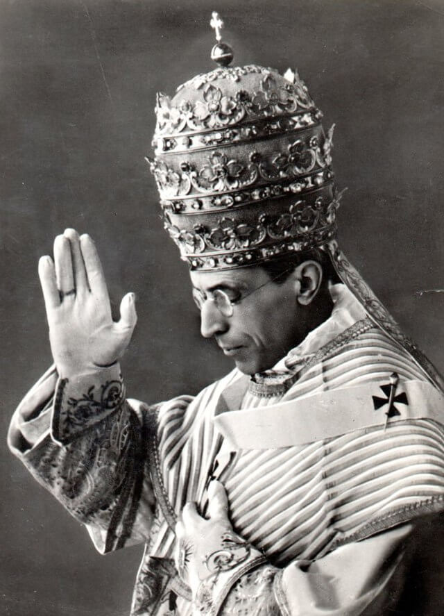 Eugenio Pacelli’s coronation as Pope Pius XII on March 12, 1939.