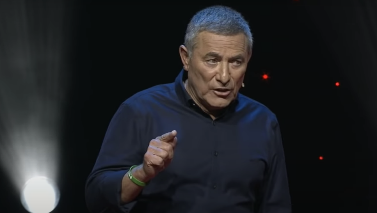 Doron Almog talks about his son Eran at a TEDxTelAviv conference on March 17, 2017  