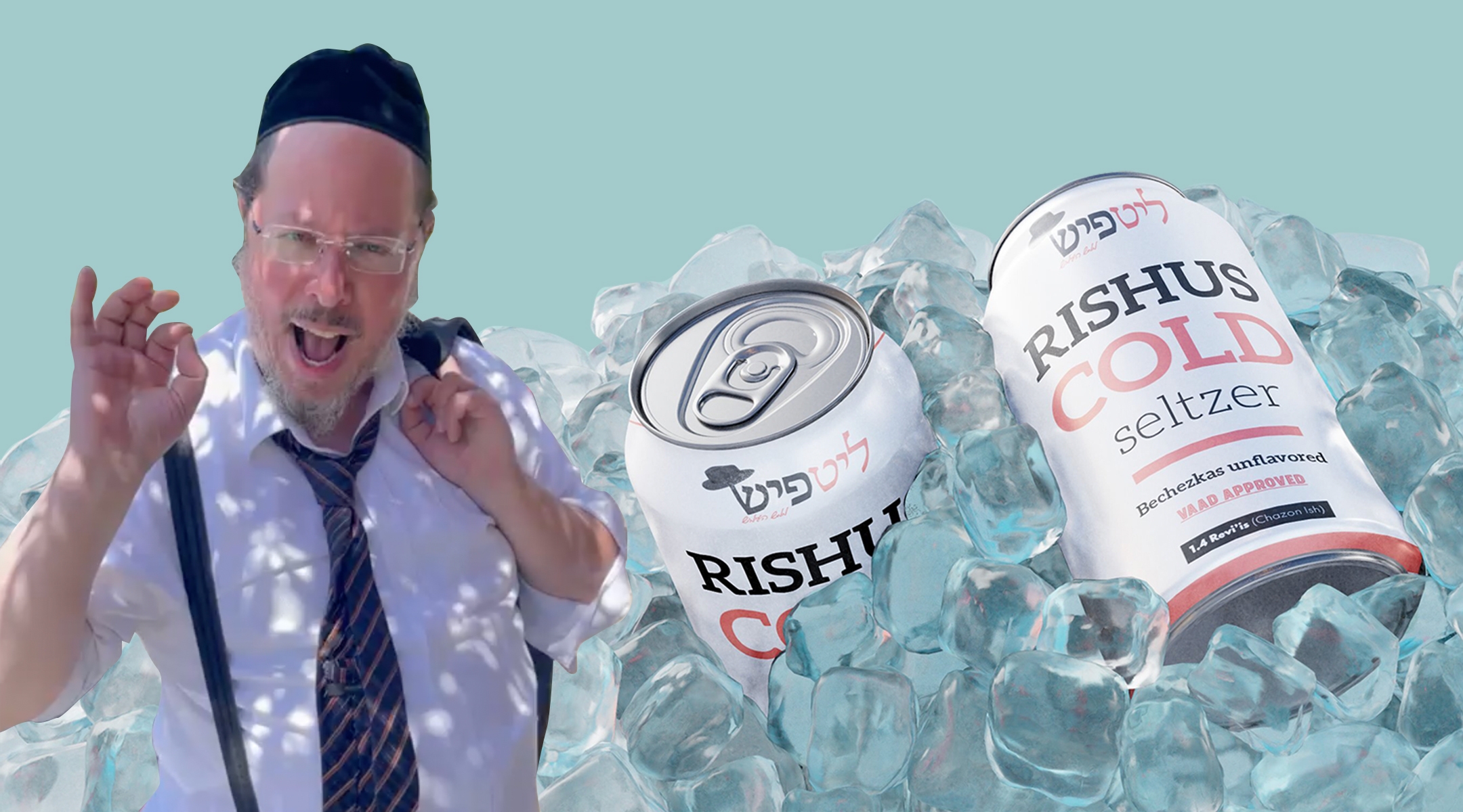 Rabbi Aryeh Moshe Lieser went viral in the Orthodox world for talking about Cold Seltzer and studying the Torah. (Twitter/Yakovolf)
