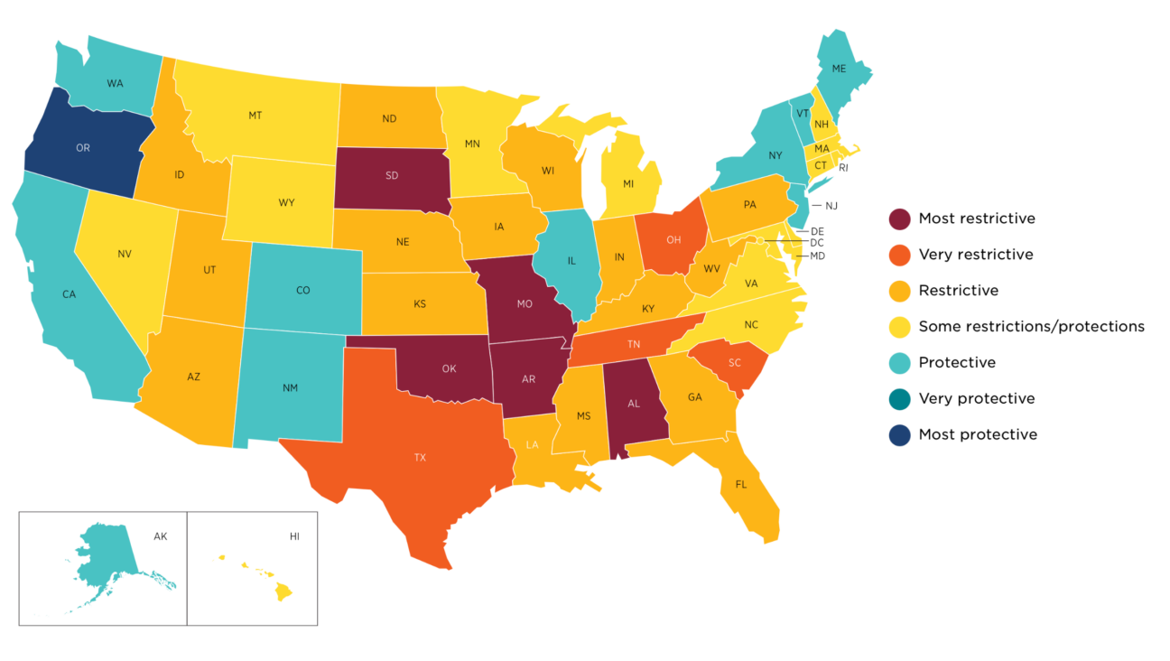 map of states showing abortion access