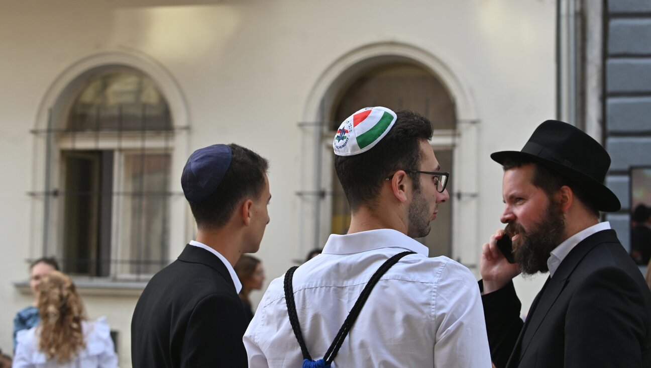 Hungarian Jews celebrate the opening of a new synagogue in Budapest on Aug. 27, 2021.