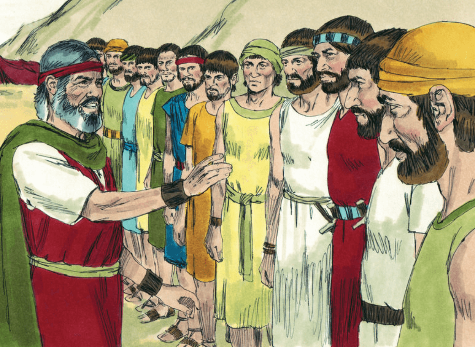 Moses and the 12 spies.