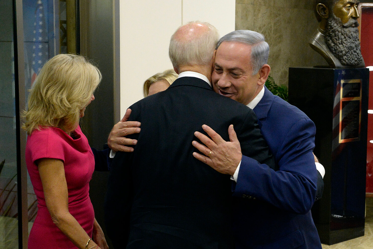 Vice President Joe Biden meets with Prime Minister Benjamin Netanyahu during a visit to Israel on March 9, 2016