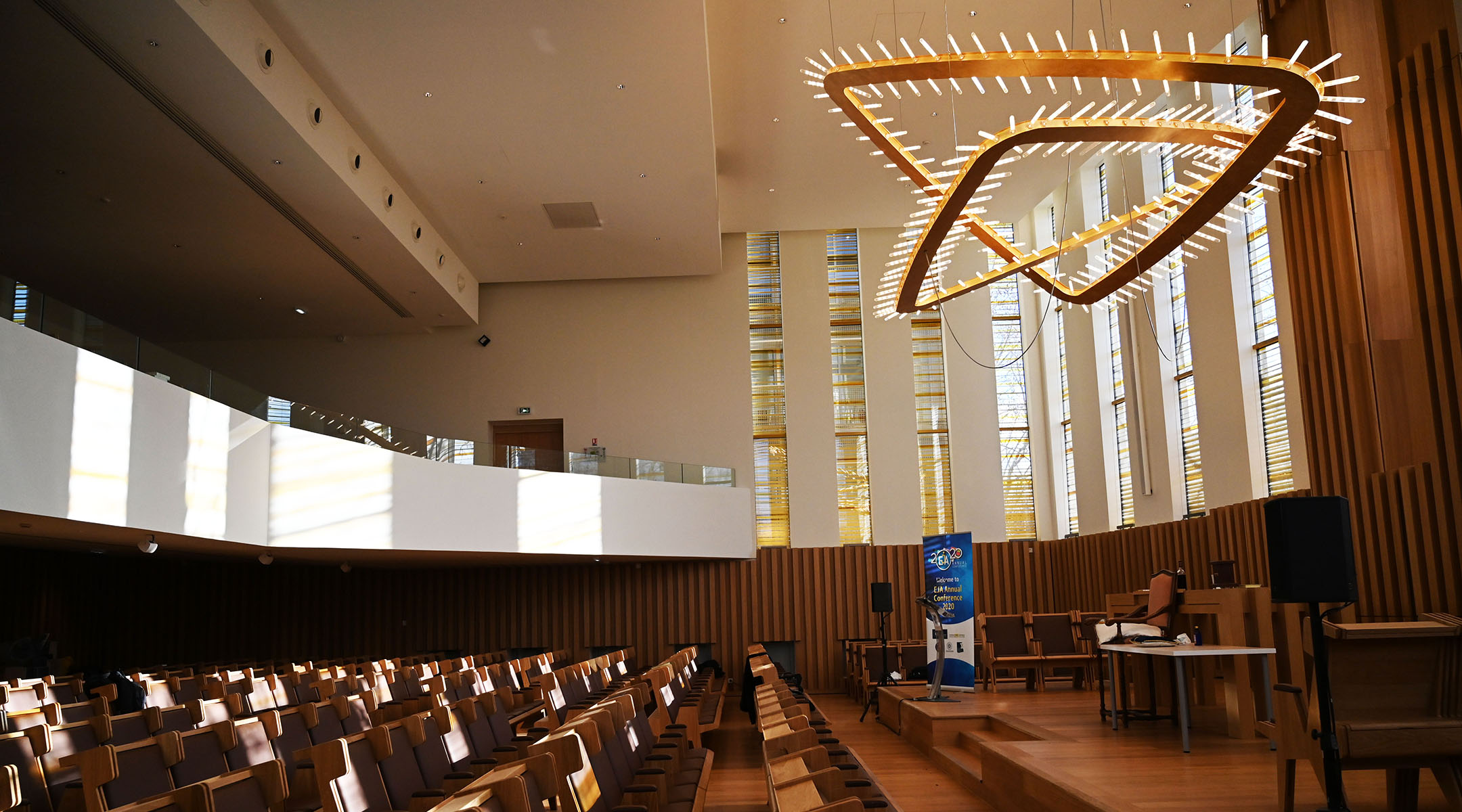 A look inside the Safra Synagogue at the European Jewish Center in Paris, Feb. 26, 2020. (Cnaan Liphshiz)