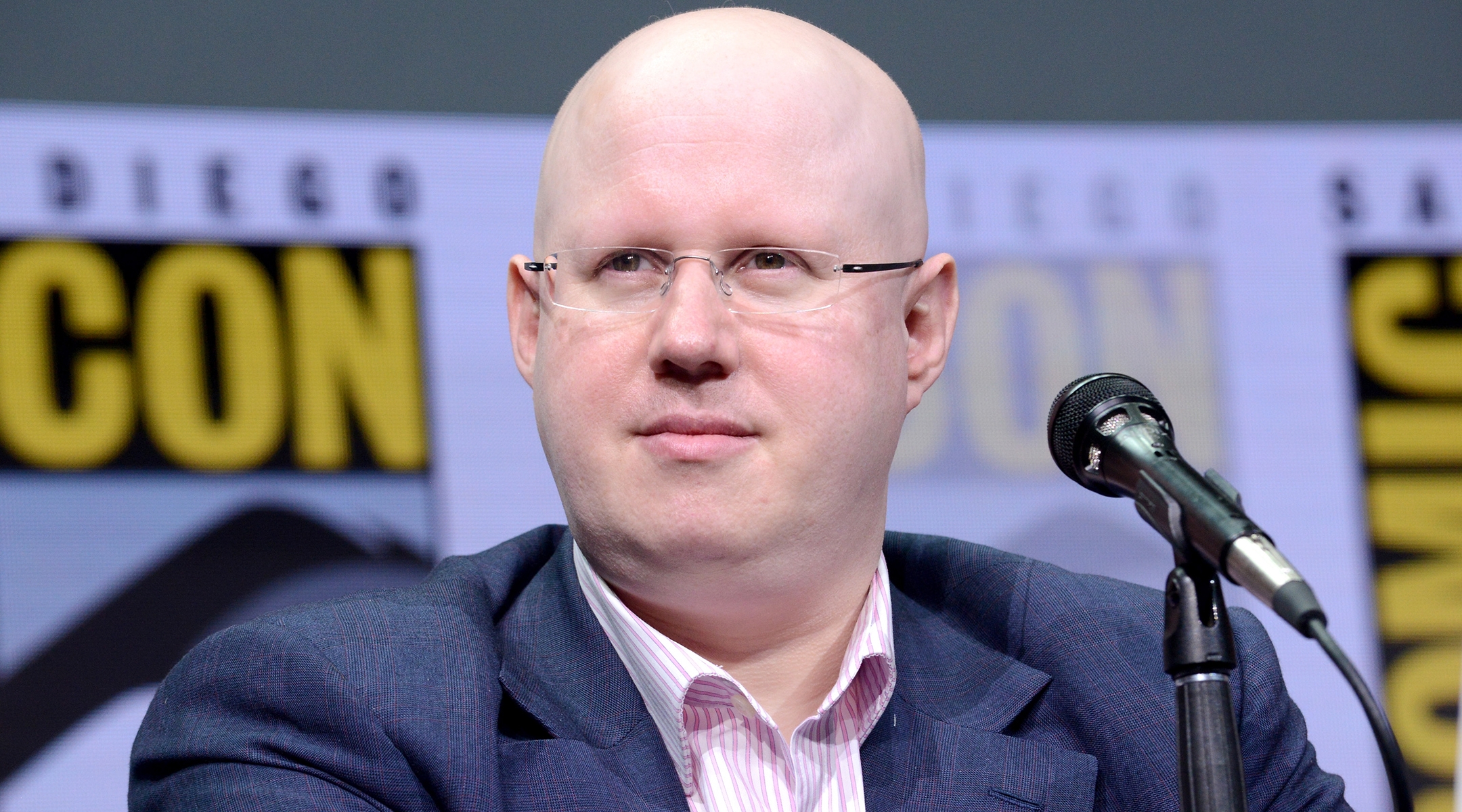 Matt Lucas at a “Doctor Who” BBC America official panel during Comic-Con in San Diego, July 23, 2017. (Albert L. Ortega/Getty Images)