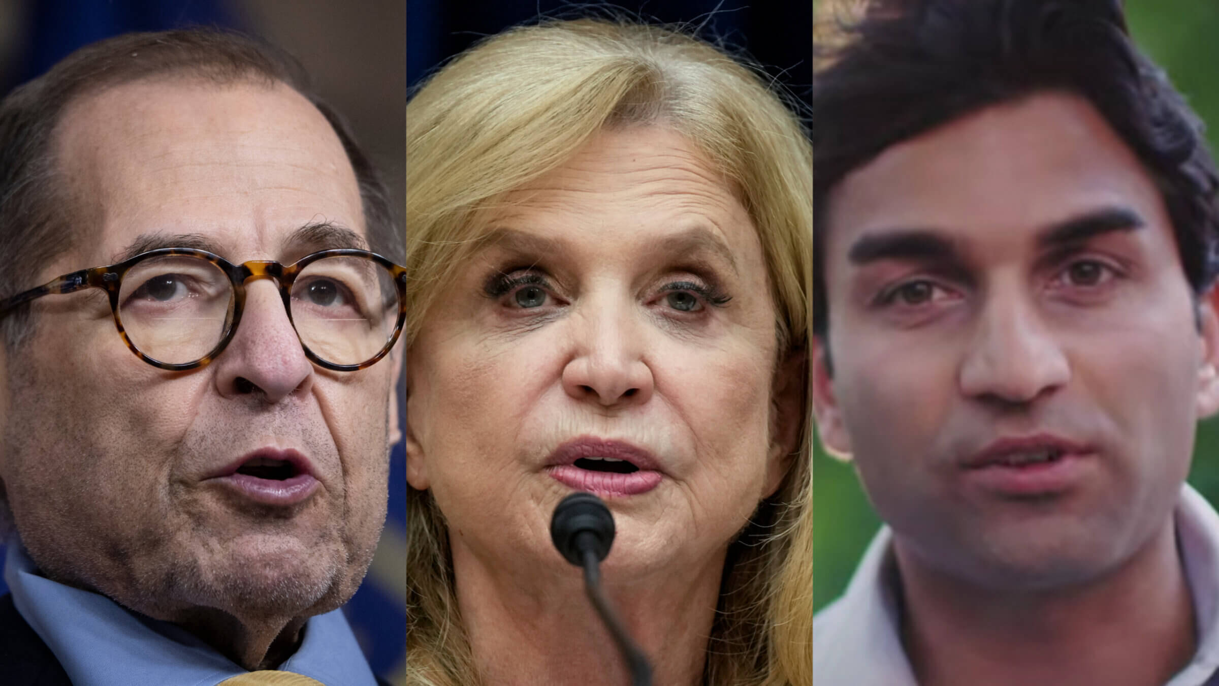 Reps. Jerry Nadler and Carolyn Maloney, and Suraj Patel are candidates in the August 23 Democratic primary for New York's 12the Congressional District. 