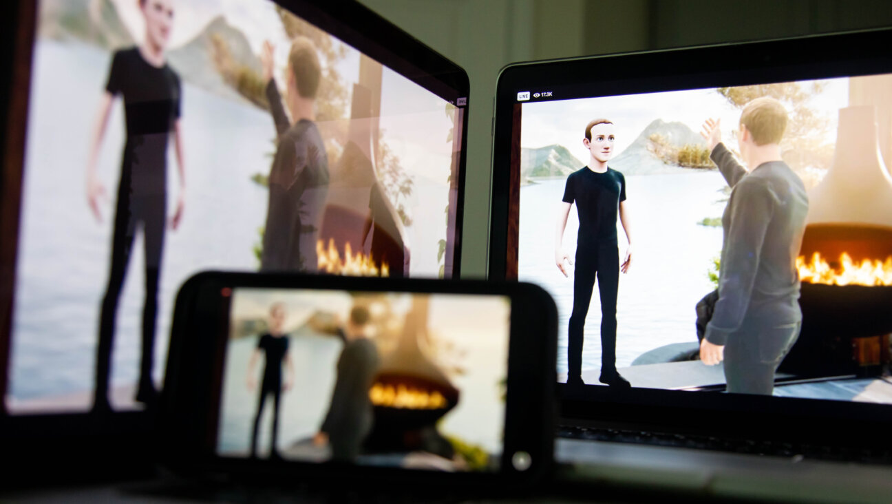 Mark Zuckerberg, CEO of Meta, adjusts an avatar of himself during the virtual Facebook Connect event in New York on Oct. 28, 2021. A major theme at the annual conference was the company’s ambitions for the so-called metaverse, a new digital space that it believes will supplant smartphone apps as the primary form of online interaction. 