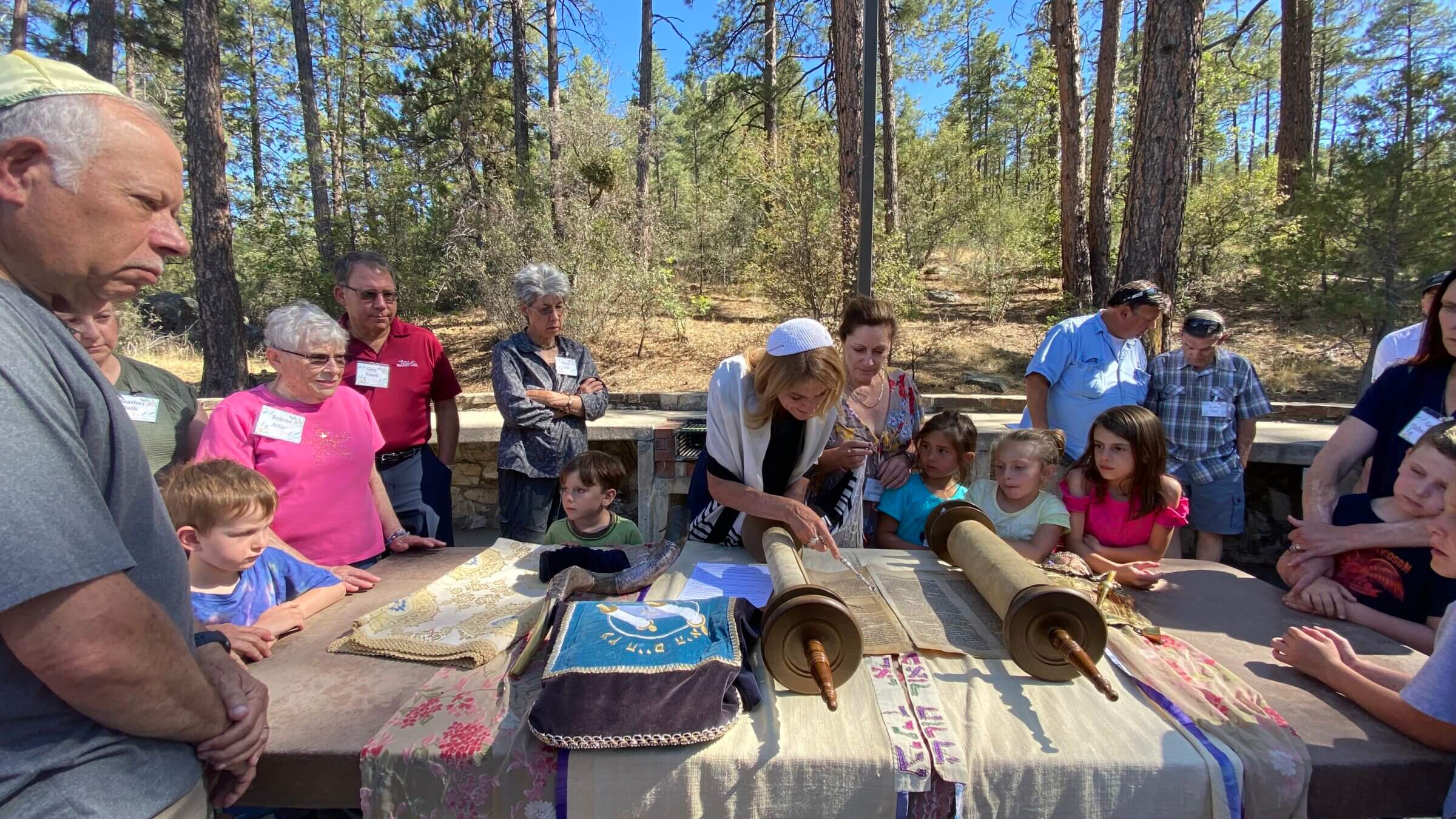 The Community celebrates Shavuot in the Prescott National Forest.