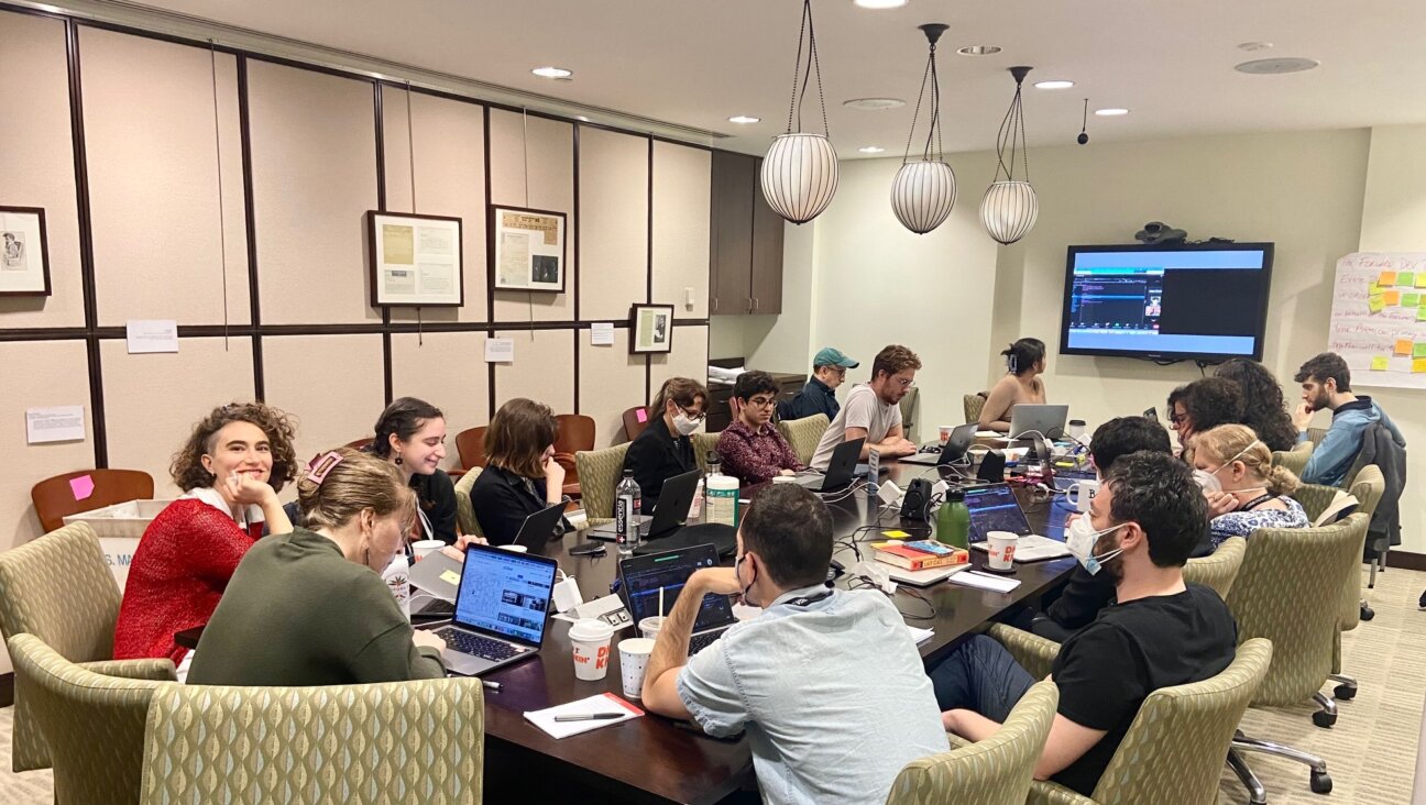 The Forward’s staff at an investigative journalism retreat in May. The Forward won a record-breaking 43 prizes at the 41st Annual AJPA Simon Rockower Awards this year.