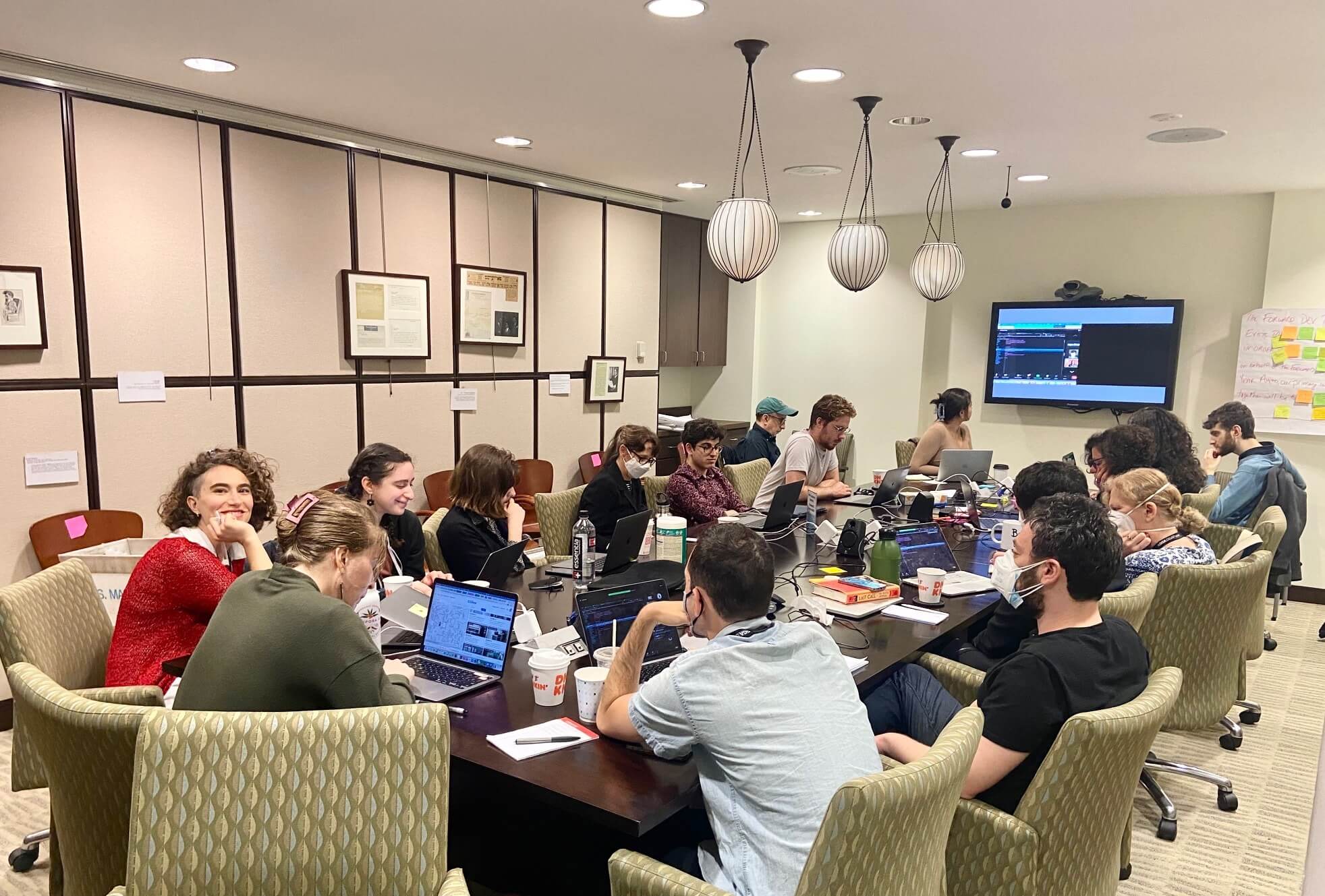 The Forward’s staff at an investigative journalism retreat in May. The Forward won a record-breaking 43 prizes at the 41st Annual AJPA Simon Rockower Awards this year.