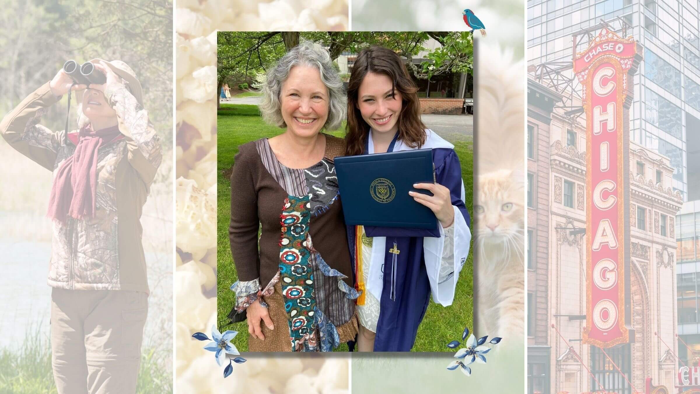 The author poses with her late mother, Katherine Goldstein, at her graduation from Ithaca College on May 22, 2022. 