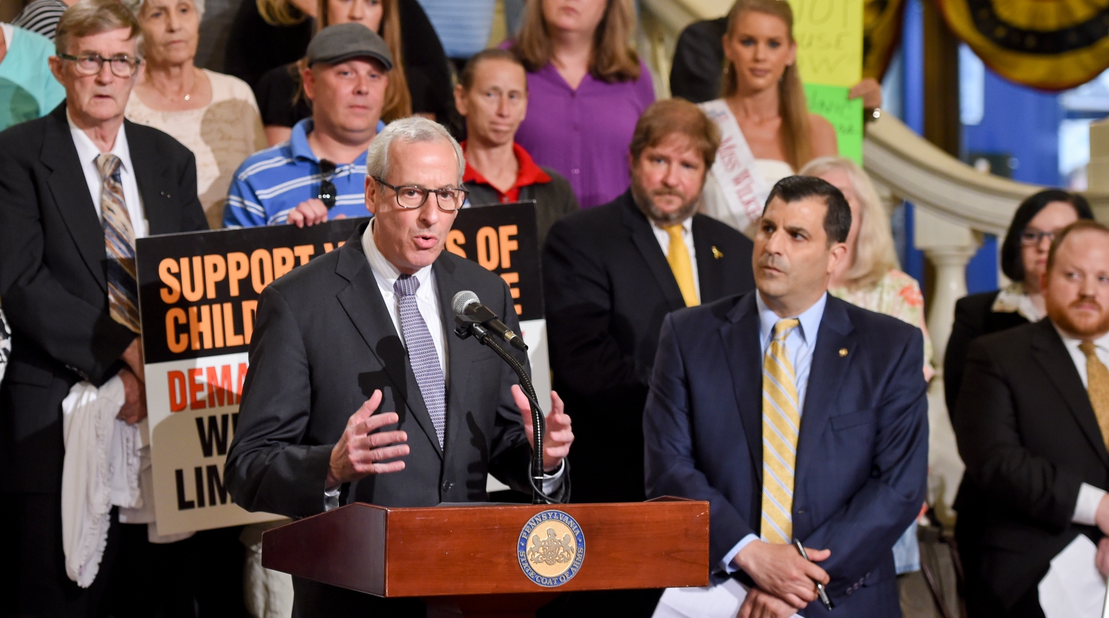 Pennsylvania State Rep. Dan Frankel speaks during a news conference in the rotunda of the Capitol in Harrisburg, Penn., June 12, 2018. (Natalie Kolb/MediaNews Group/Reading Eagle via Getty Images)