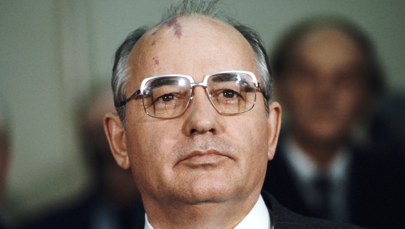 Mikhail Gorbachev, Russian Politburo member and second in line at the Kremlin, announces the death of Soviet Defence Minister Marshal Dmitri Ustinov, before departing from Edinburgh Airport for Russia, in Edinburgh, Dec. 21 1984. Gorbachev was on a week-long trip to Britain. (Bryn Colton/Getty Images)
