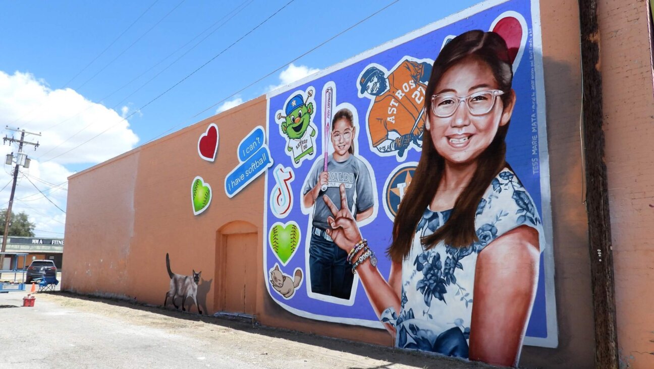 A mural painted by Anat Ronen in memory of Tess Mata in Uvalde, Texas.