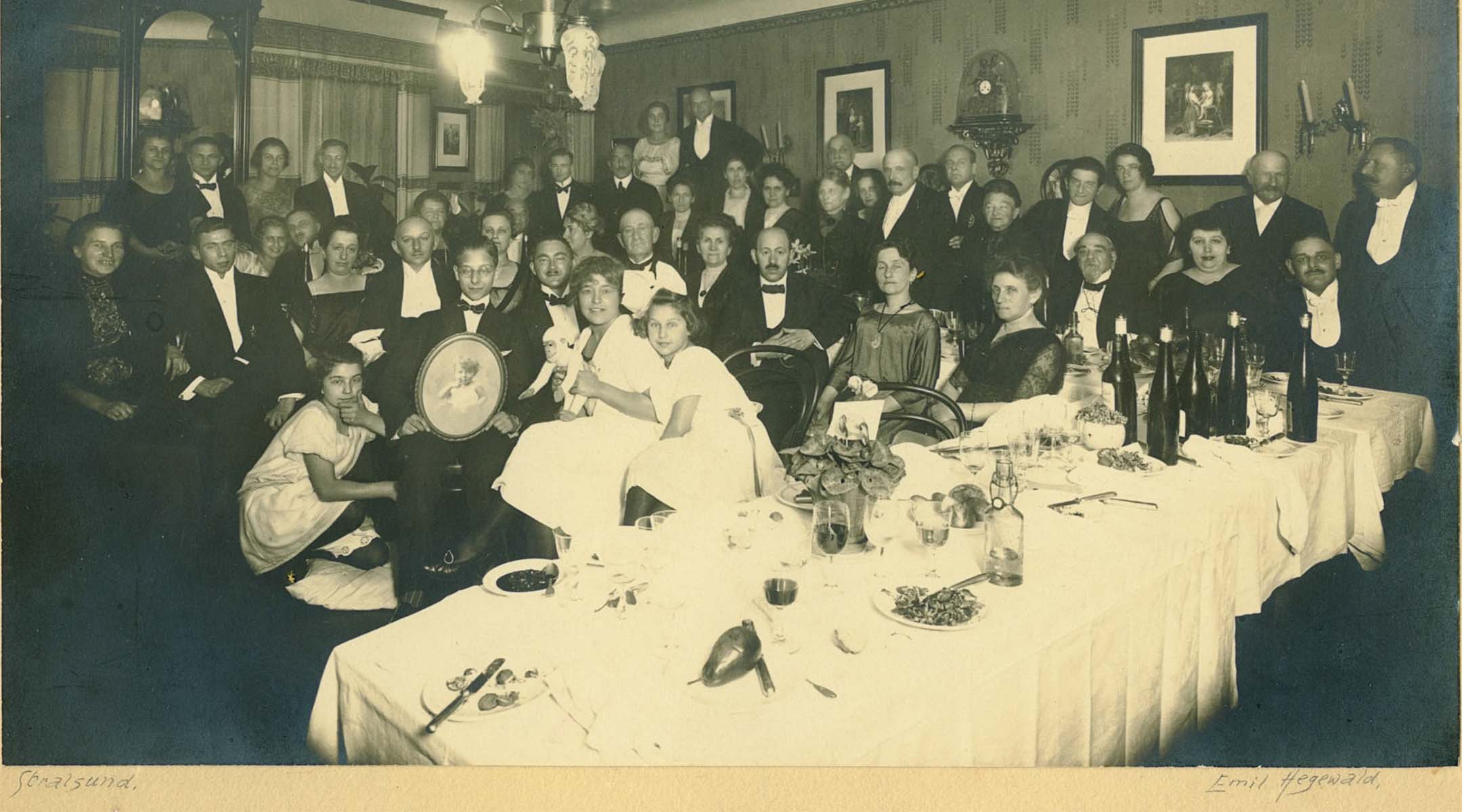 The golden wedding of Selma and Julius Blach, held in Stralsund, Germany in 1921. The Jewish family would be torn asunder by the Nazi Holocaust. (Courtesy of Fechner)
