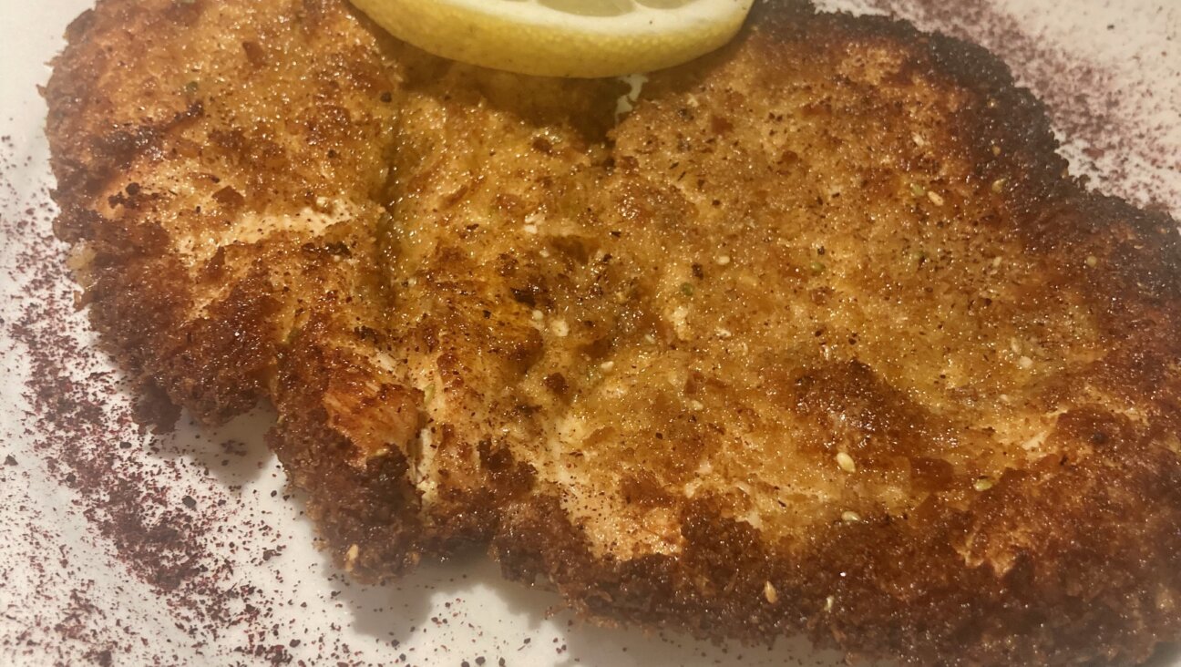 A rendition of Reem Kassis' chicken schnitzel with za'atar