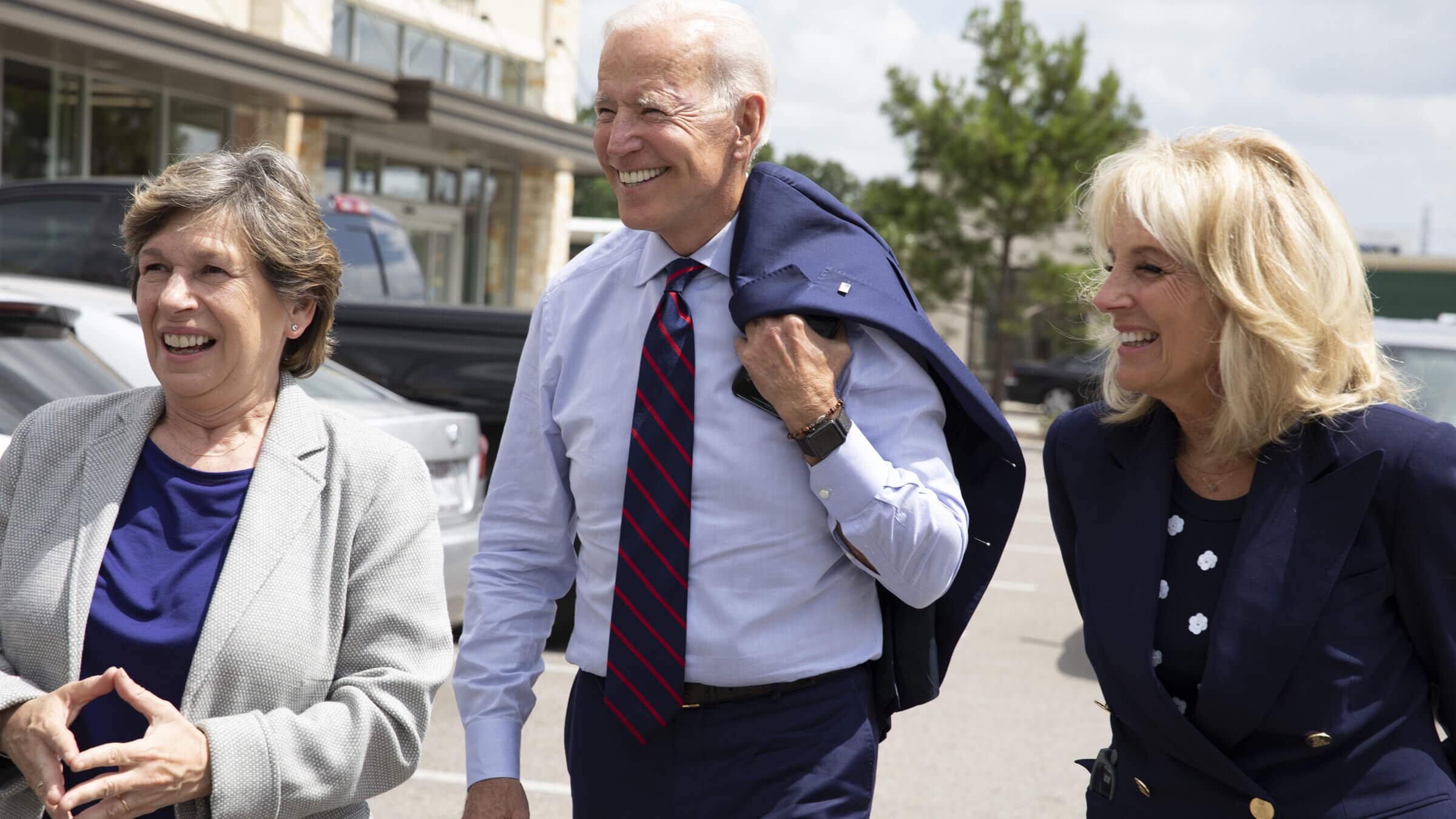 Weingarten, left, with Joe Biden and Dr. Jill Biden in Houston on May 28, 2019. 